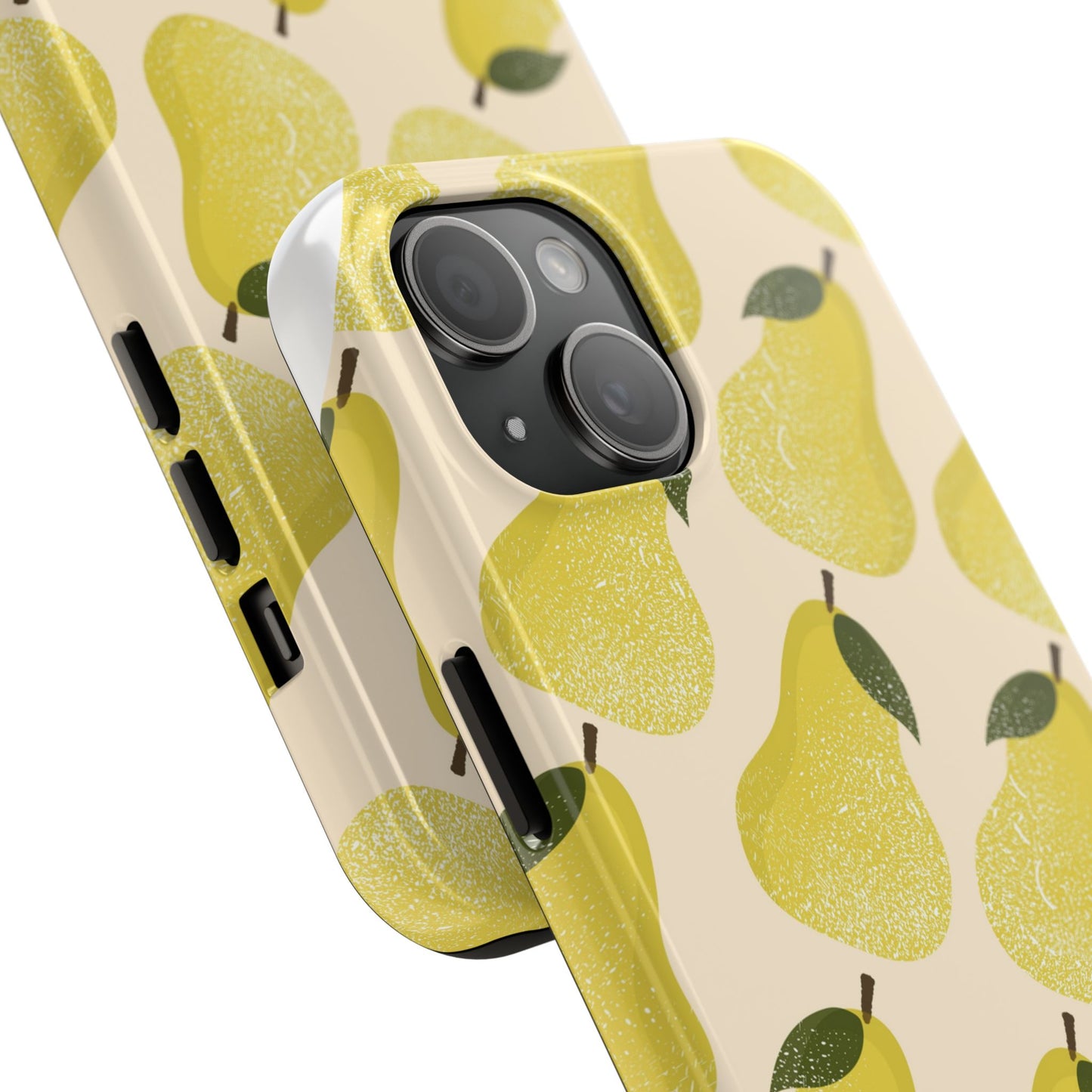 Bonita funda resistente para teléfono con estampado de pera para otoño y uso diario