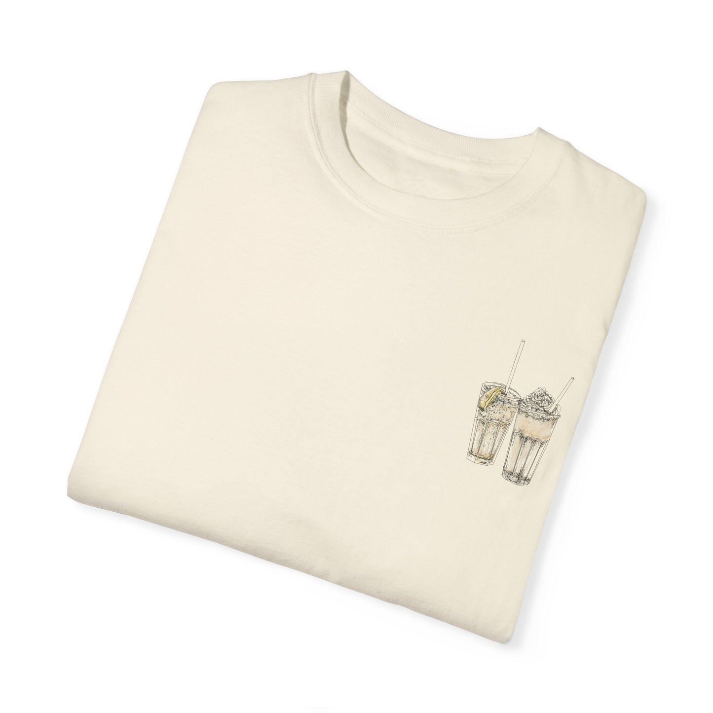 Camiseta unisex teñida en prenda con diseño caprichoso