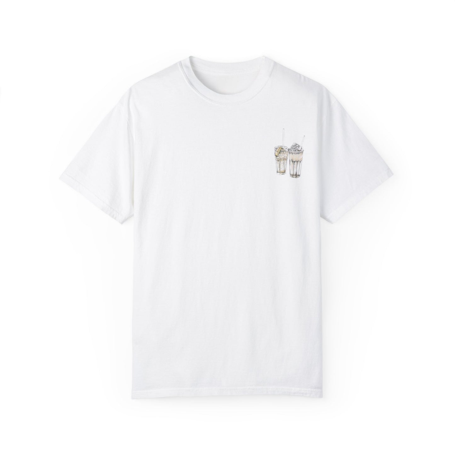 Camiseta unisex teñida en prenda con diseño caprichoso
