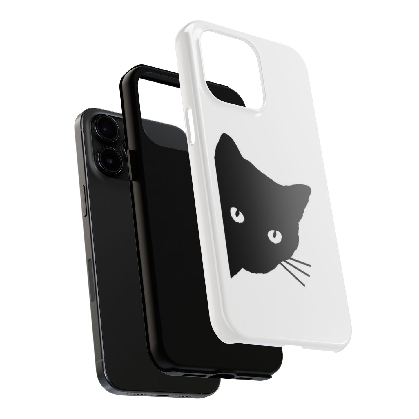 Funda resistente para teléfono Black Cat: protección duradera con un diseño divertido