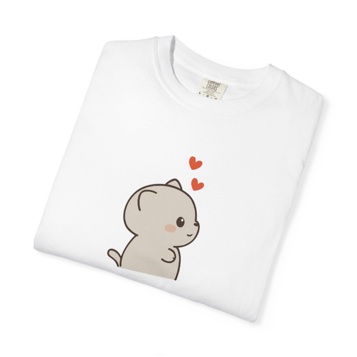 Cute Animal Love Unisex T-Shirt - Garment-Dyed Tee for Cozy Vibes