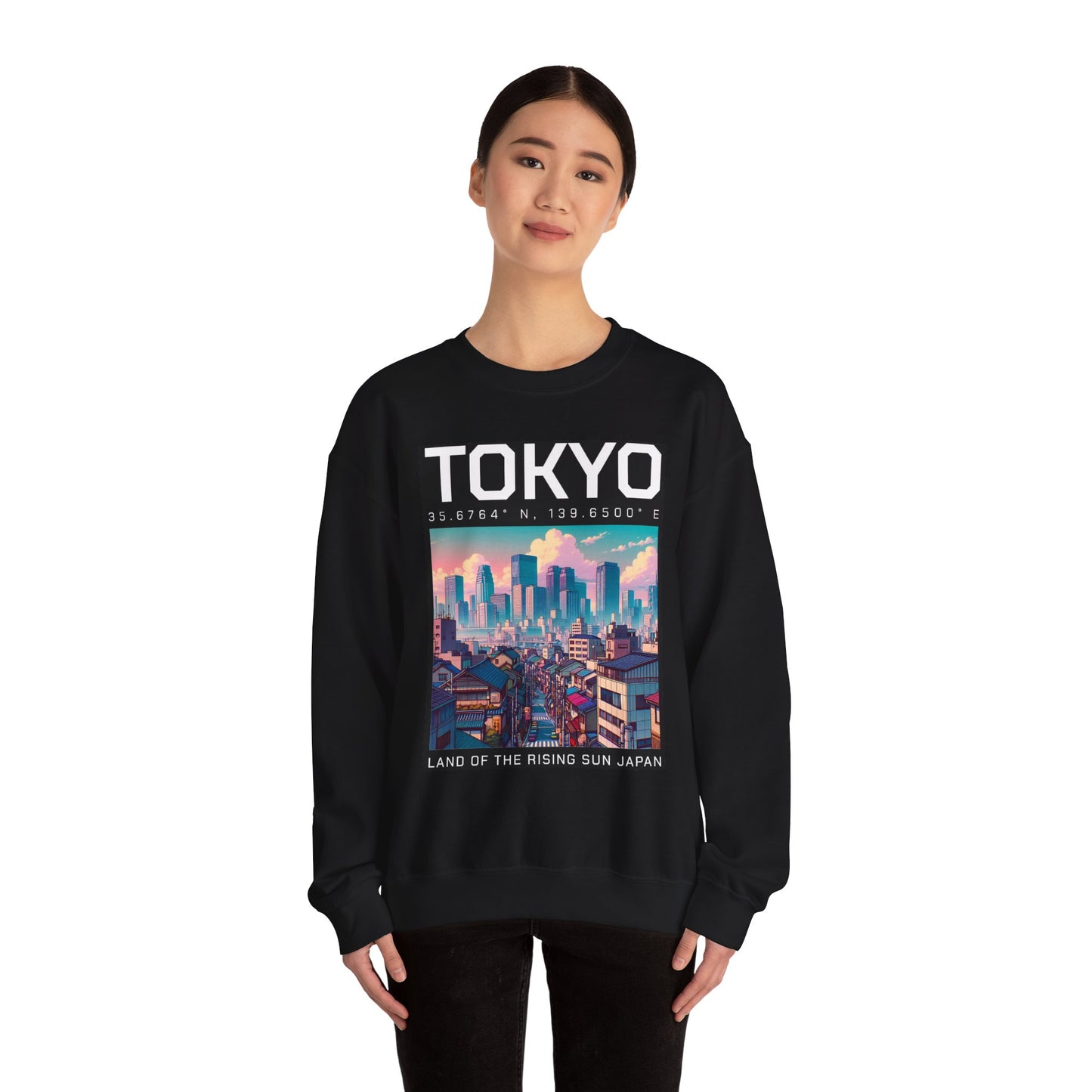 Tokyo Skyline Crewneck Sweatshirt - Land of the Rising Sun