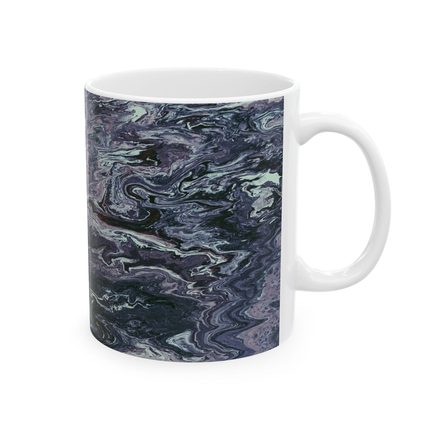 Stylish Abstract Marble Ceramic Mug - 11oz & 15oz Options