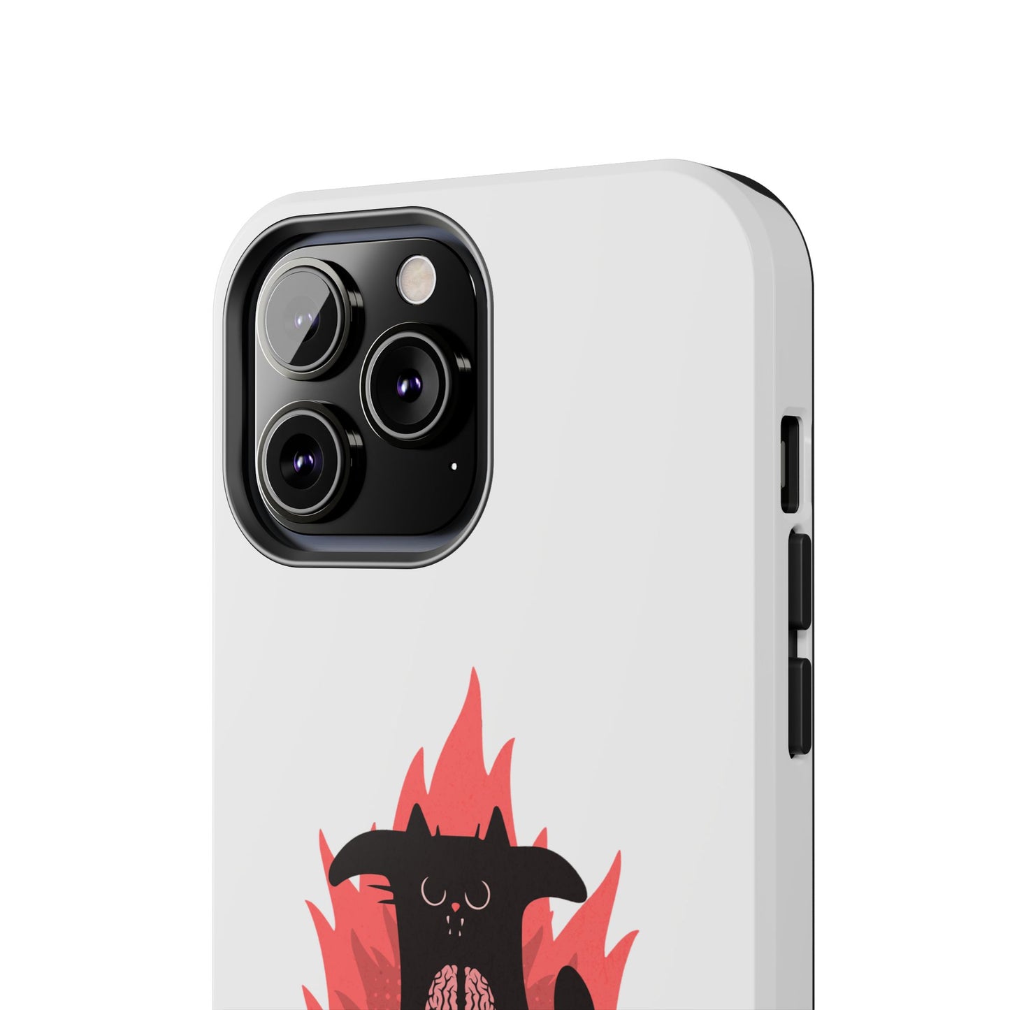 Funda resistente para teléfono con diseño de gato hambriento: diseño animal bonito y duradero
