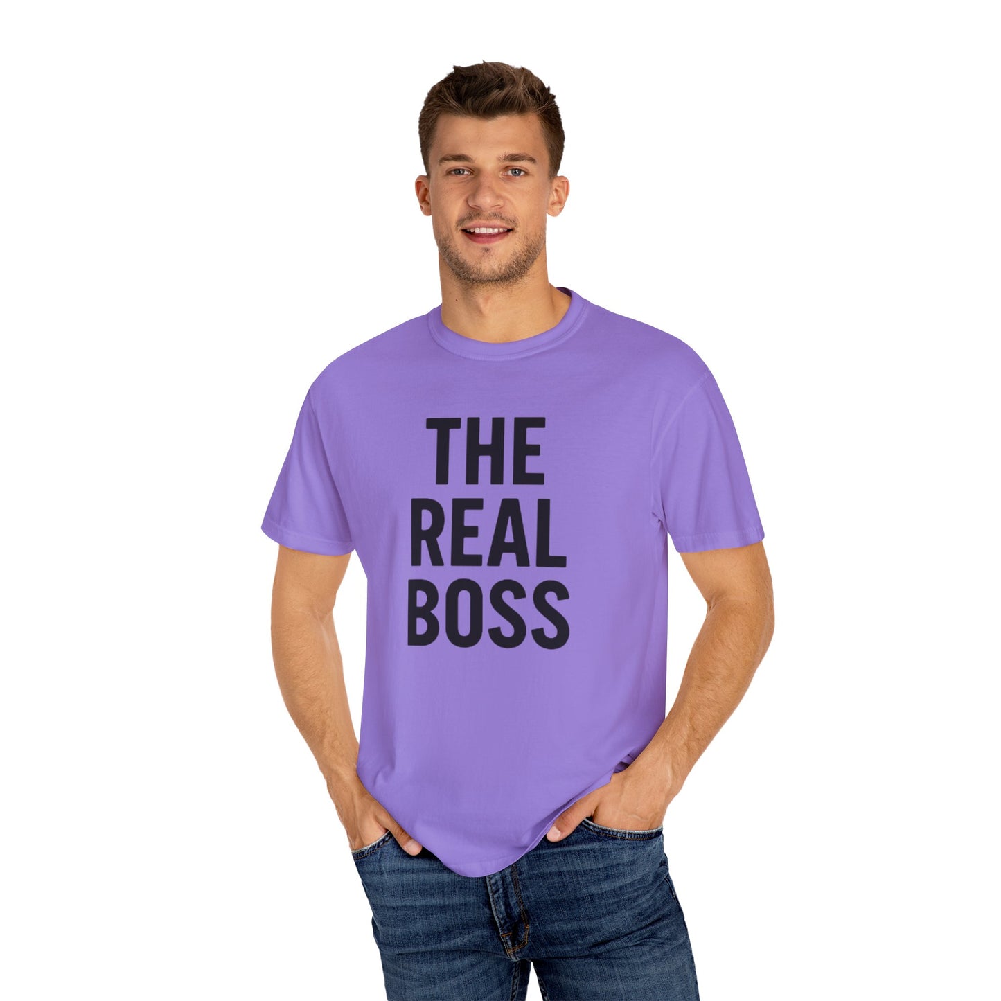 The Real Boss Unisex T-Shirt | Funny Graphic Tee for Gift, Casual Wear, Employee Appreciation, Birthday, Everyday Style