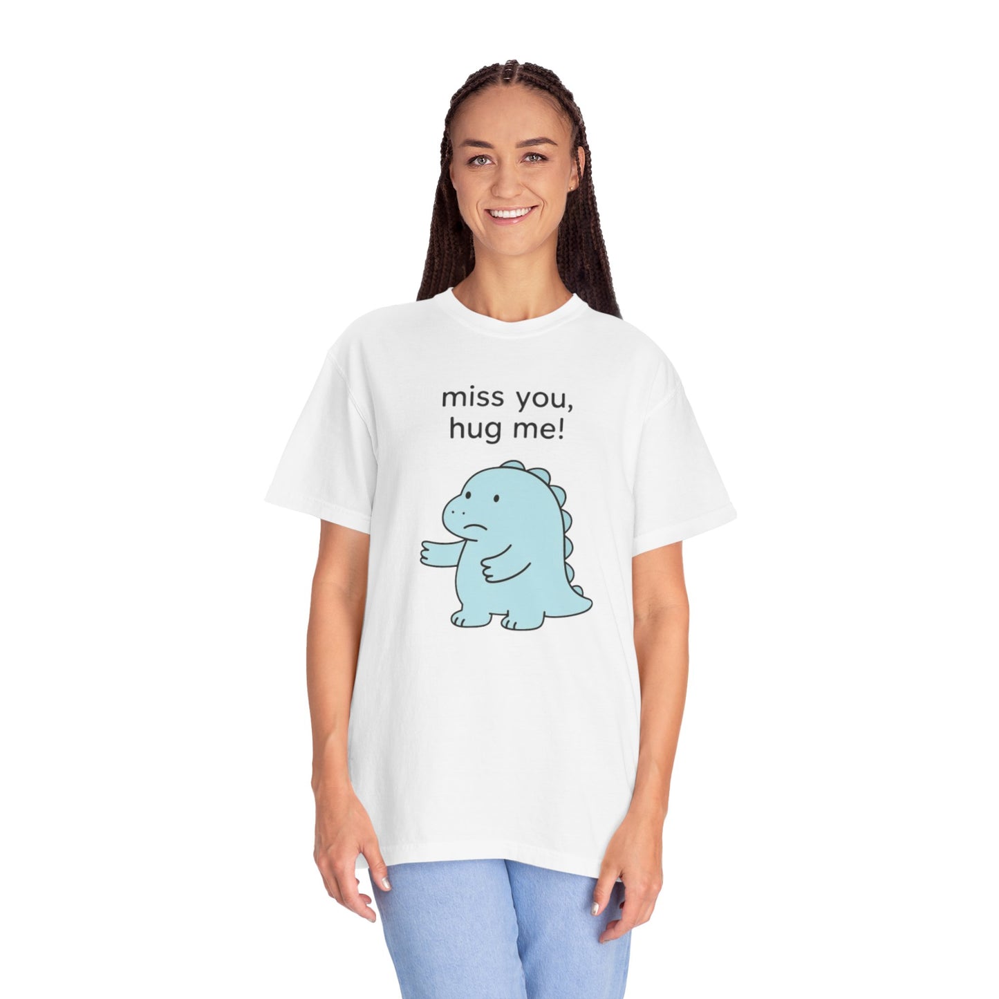 Cute Dinosaur Hug Me T-Shirt - Unisex Garment-Dyed Tee
