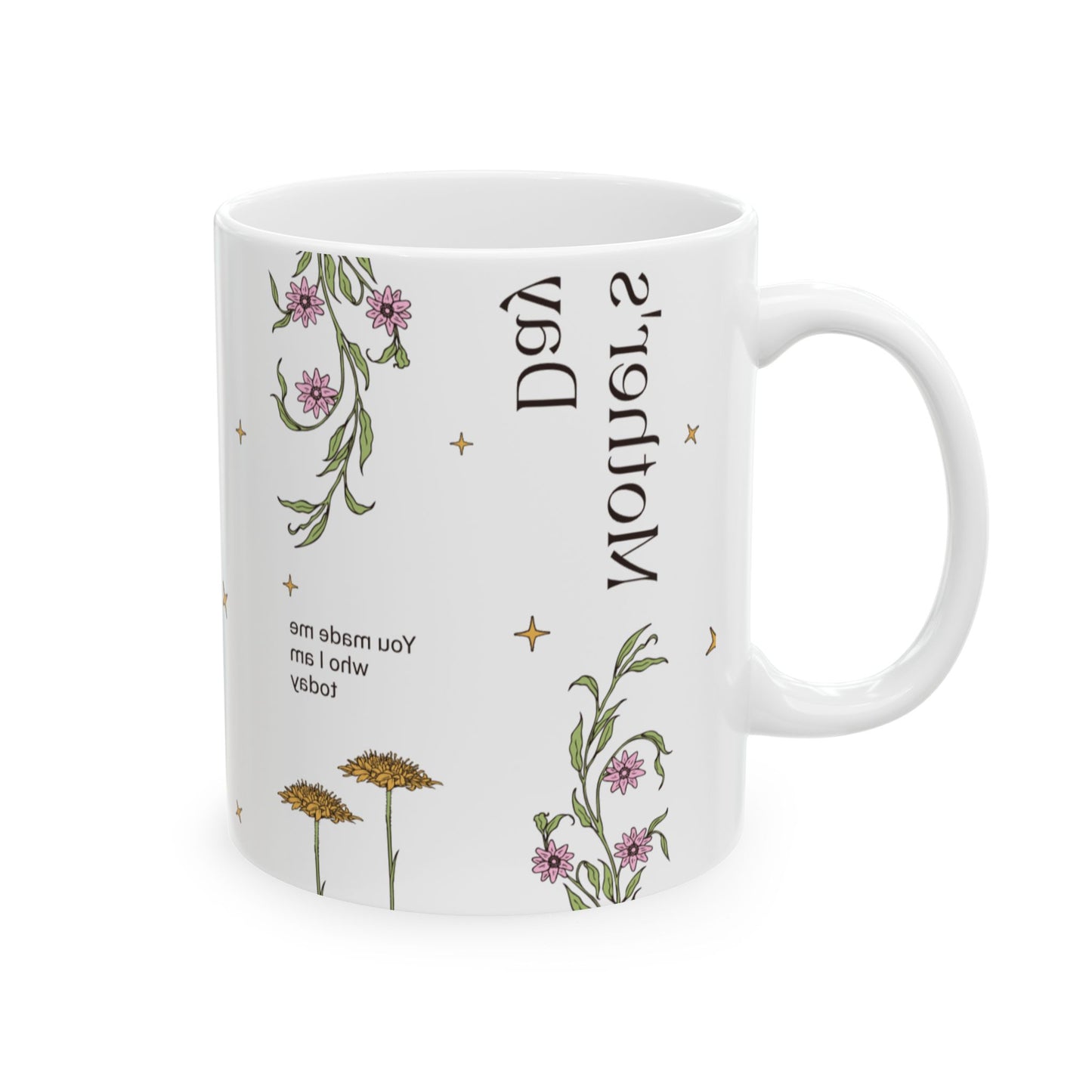 Taza de cerámica para el Día de la Madre con diseño floral para regalar