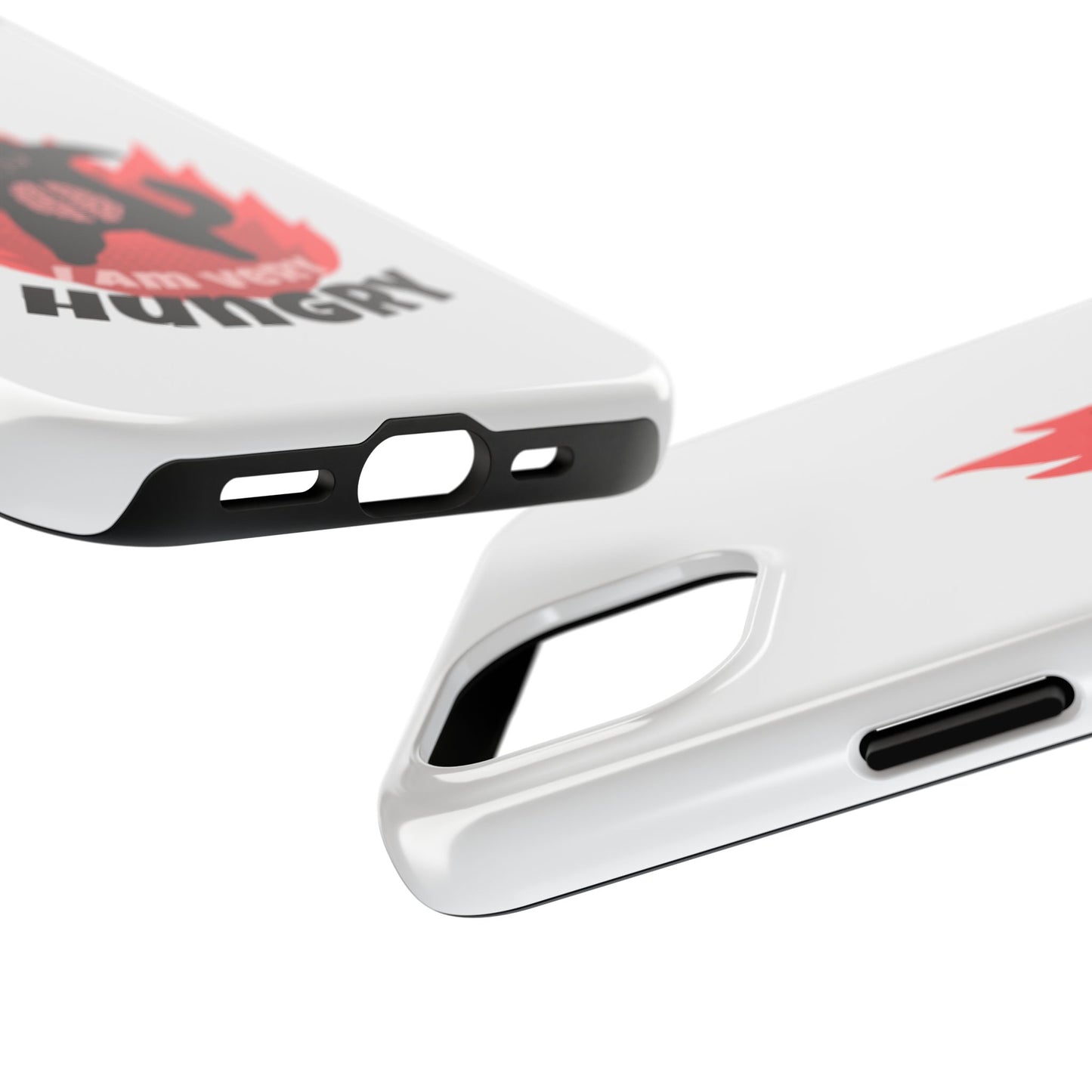 Funda resistente para teléfono con diseño de gato hambriento: diseño animal bonito y duradero