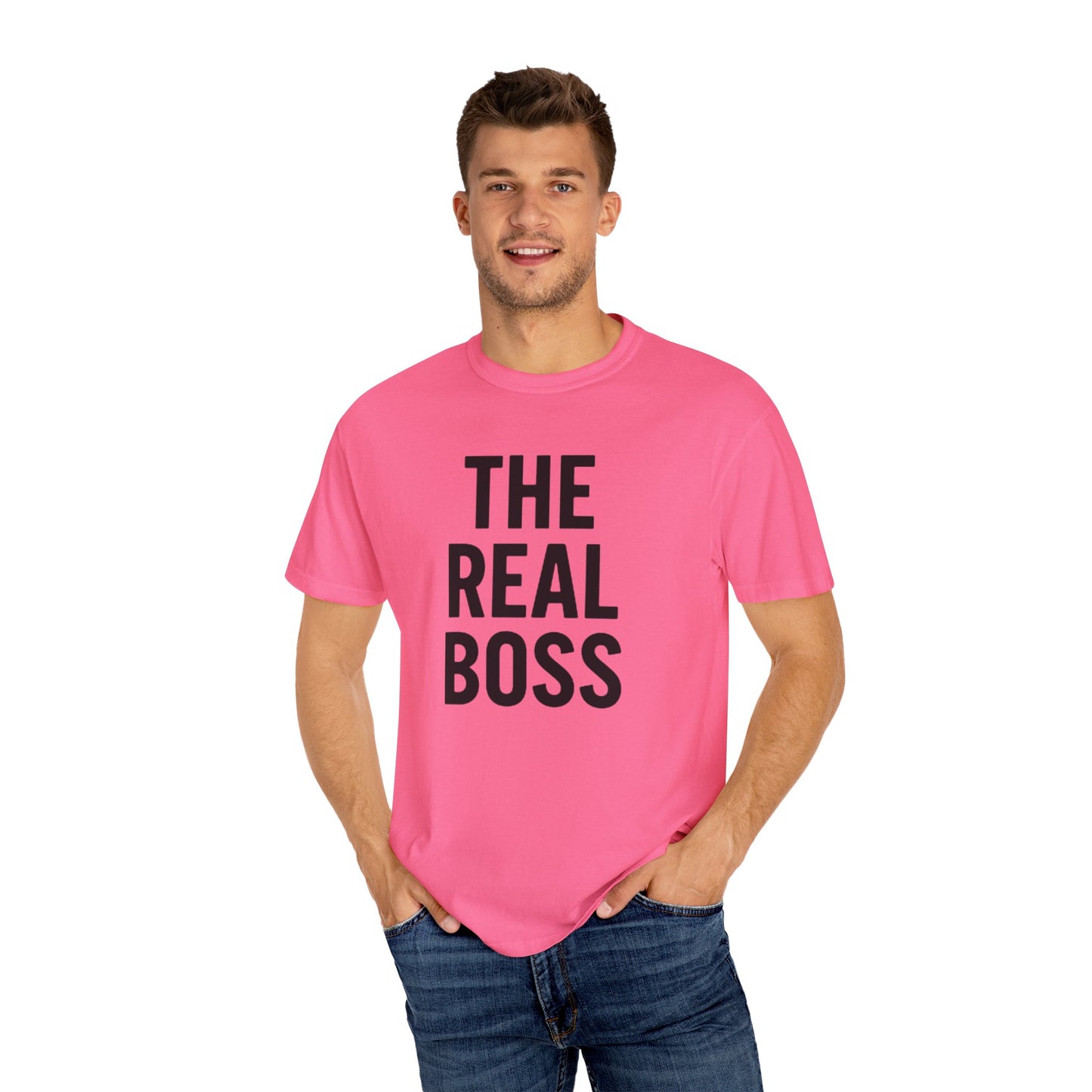 The Real Boss Unisex T-Shirt | Funny Graphic Tee for Gift, Casual Wear, Employee Appreciation, Birthday, Everyday Style