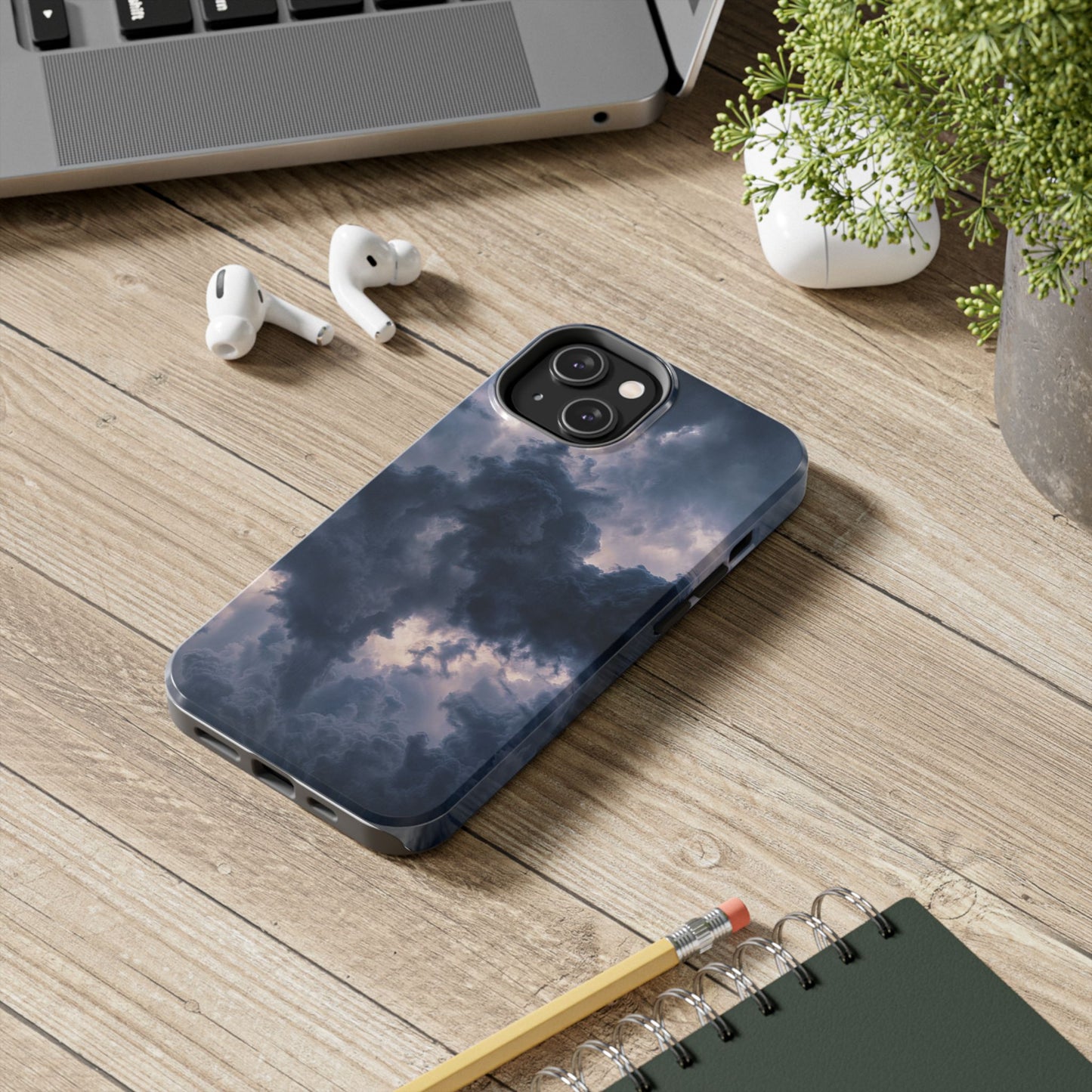 Funda resistente para teléfono Mystical Cloud: protección duradera para amantes de la naturaleza