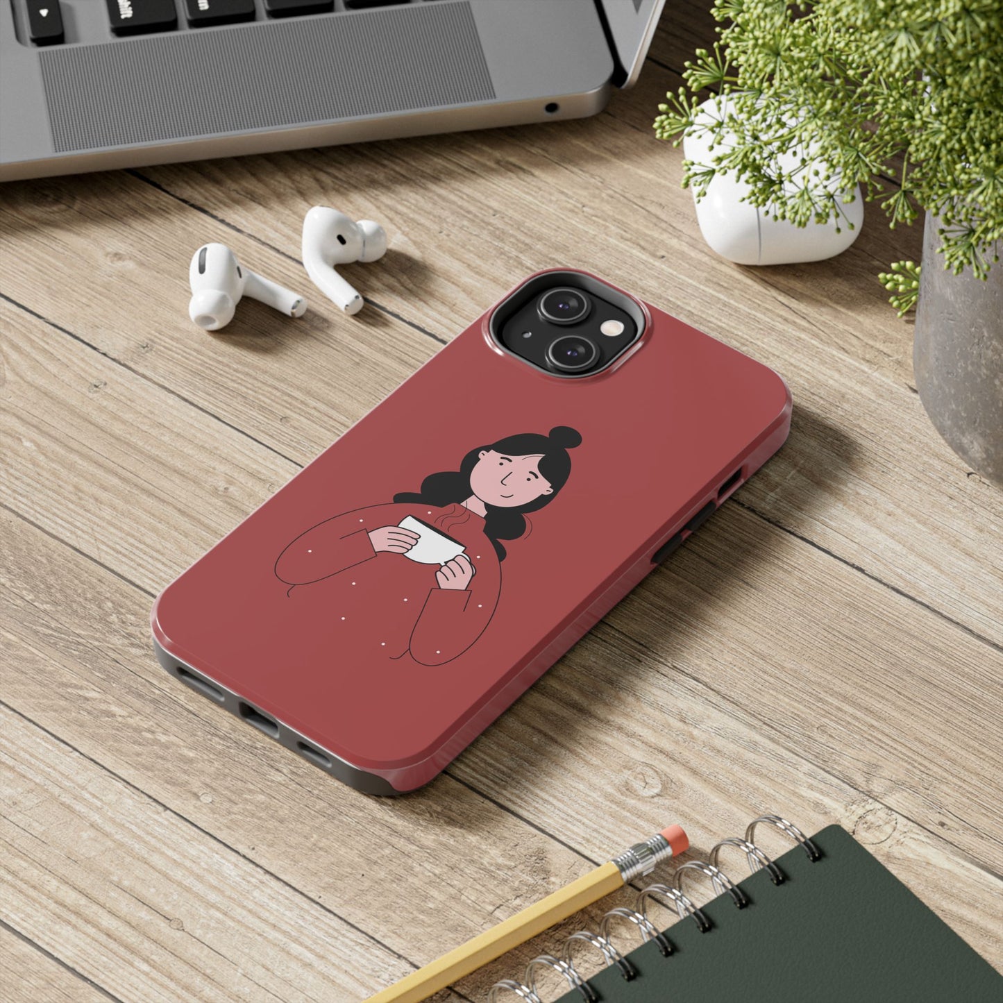 Bonita y acogedora funda para teléfono: el regalo perfecto para el invierno y las fiestas.