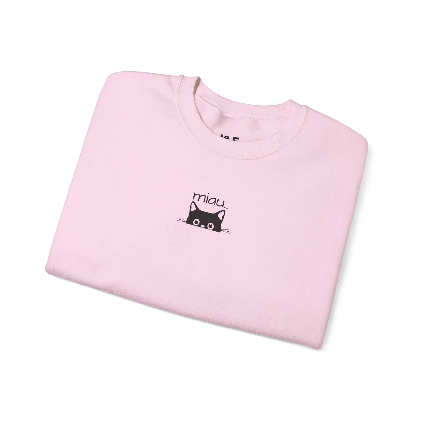 Sudadera unisex de cuello redondo con diseño de gato adorable: perfecta para los amantes de los gatos.