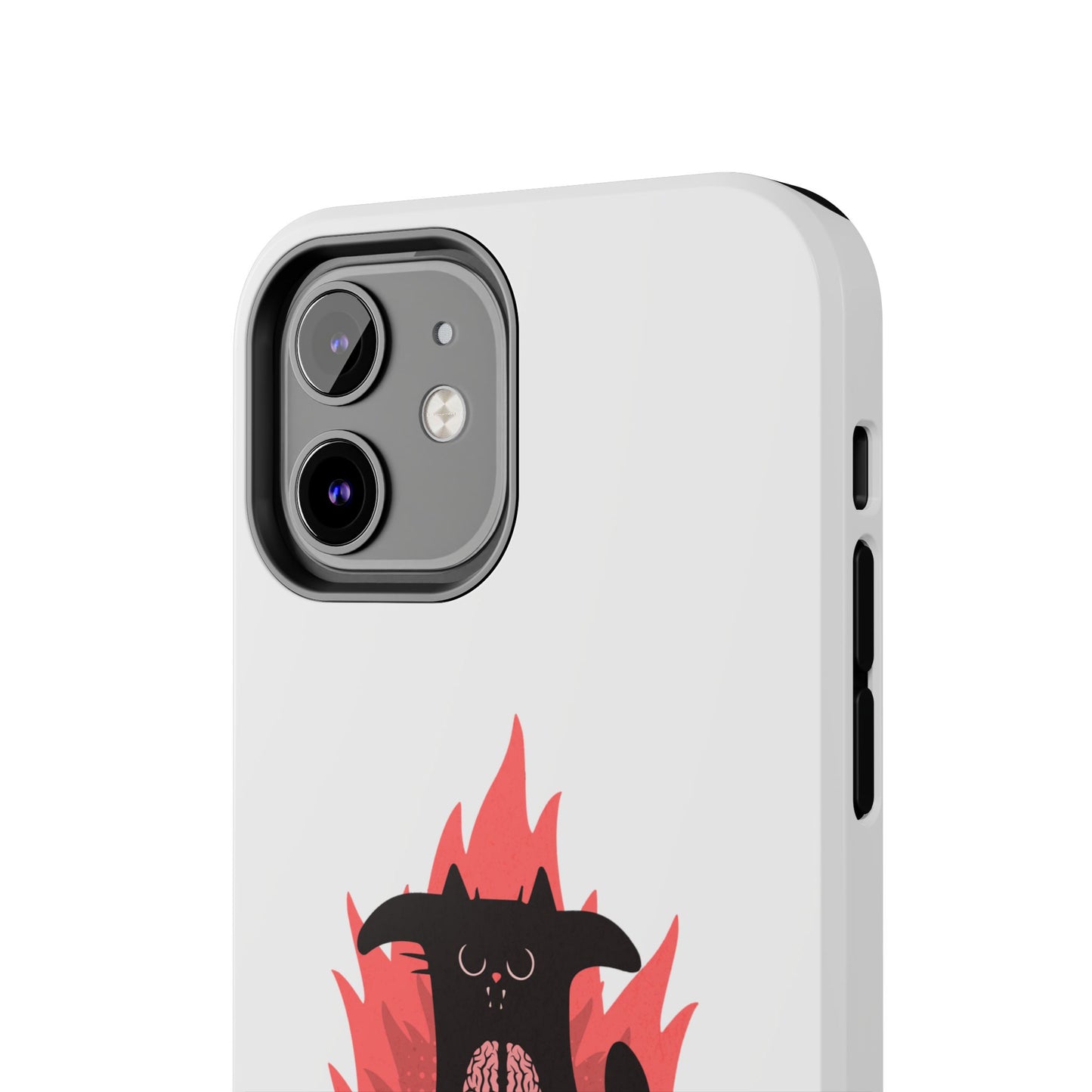 Funda resistente para teléfono con diseño de gato hambriento: diseño animal bonito y duradero