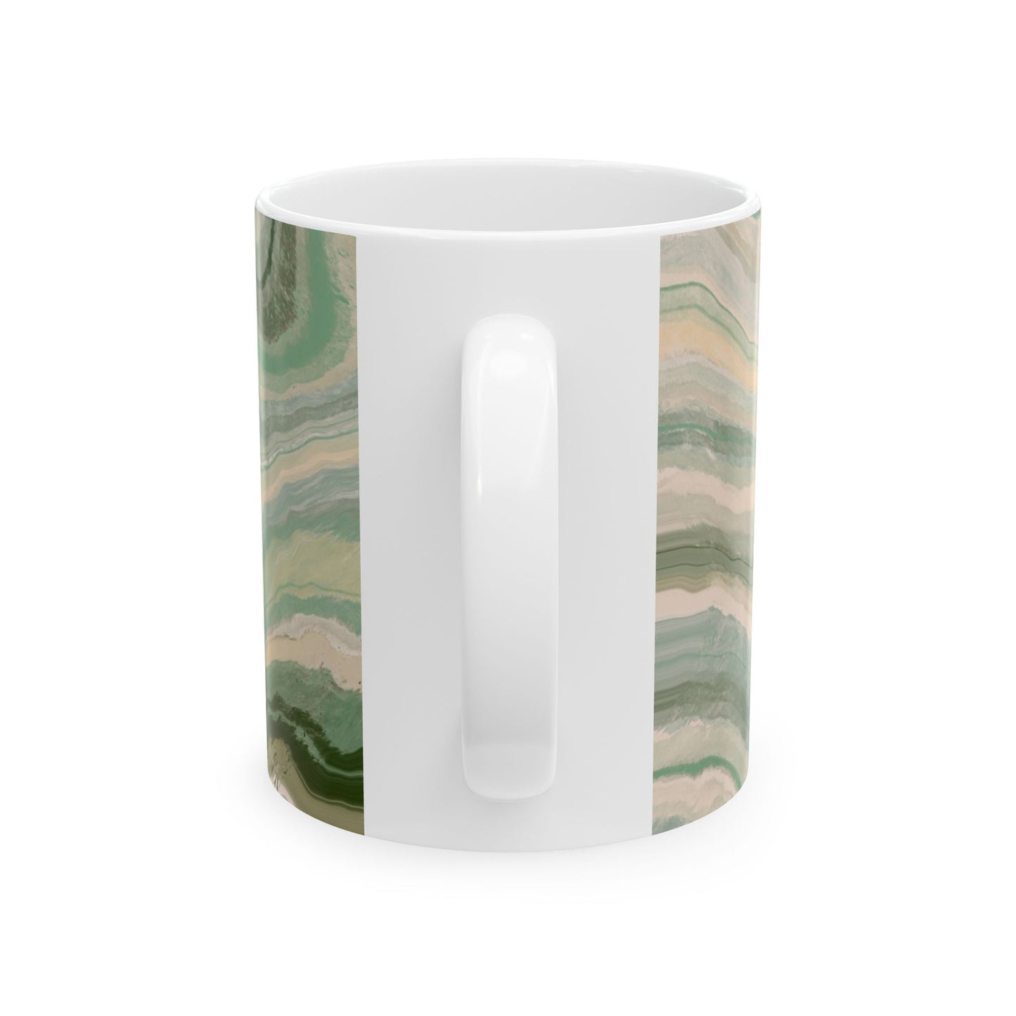 Marble Pattern Ceramic Mug - Elegant Coffee Cup for Home and Office