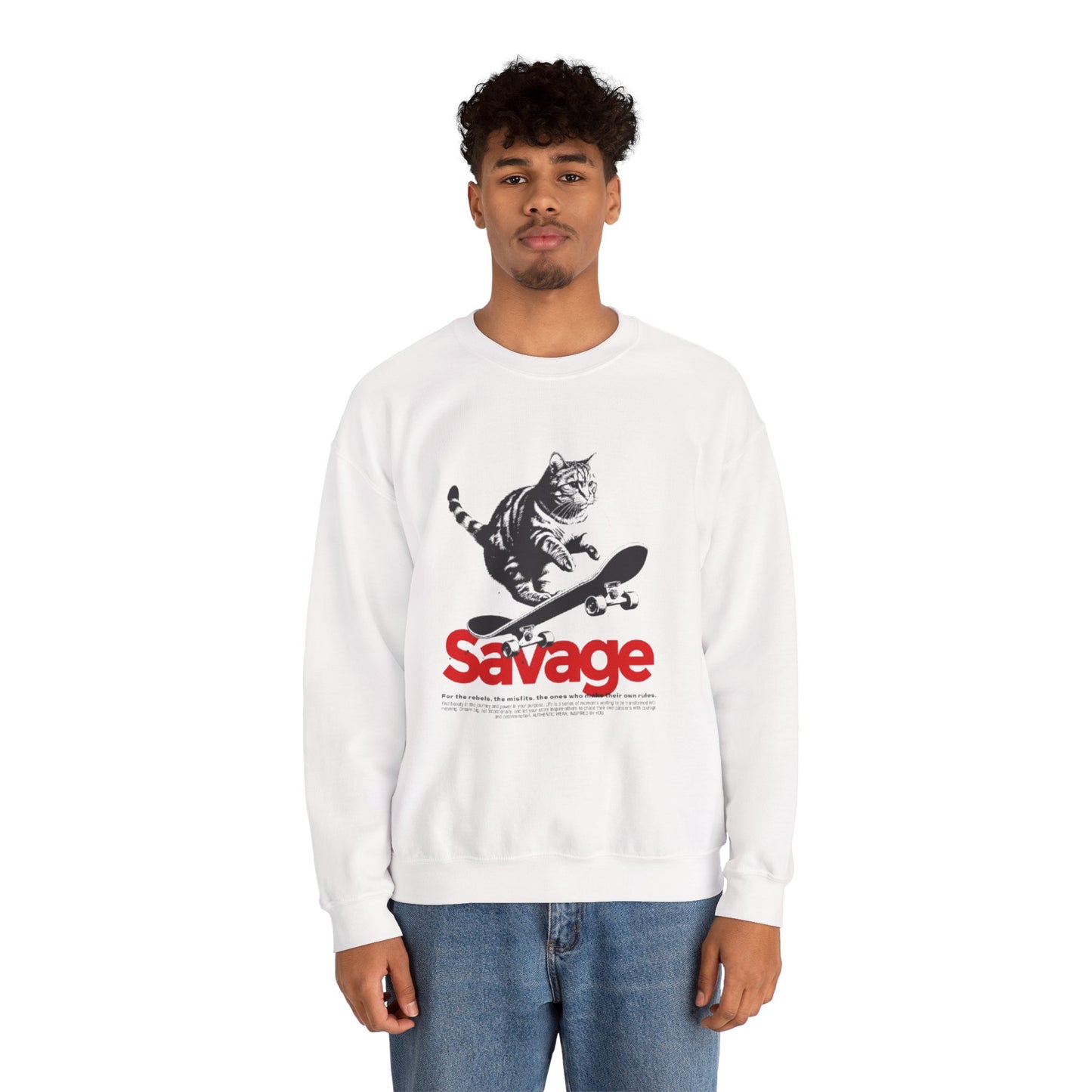 Sweatshirt - Unisex Heavy Blend™ - Savage Cat Skateboarding
