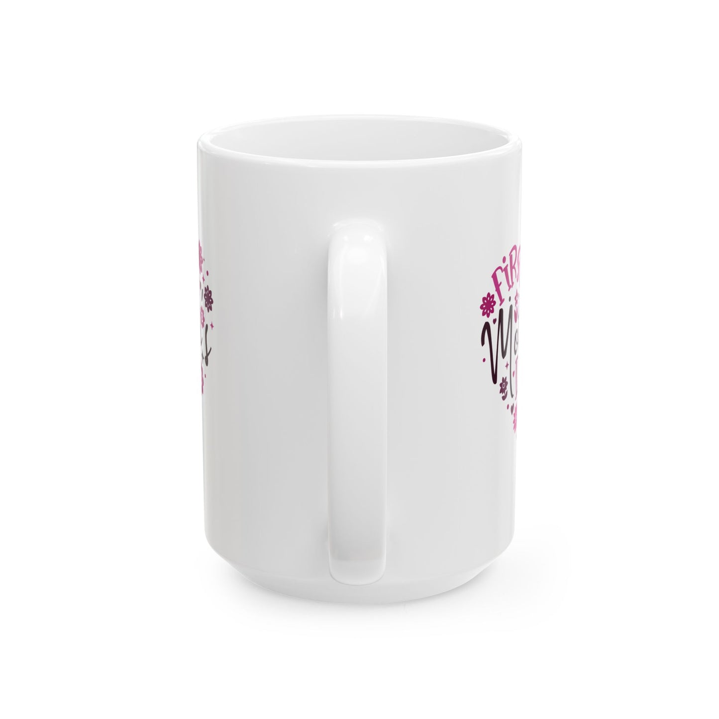 Taza de cerámica con diseño floral de corazón para el primer día de la madre: el regalo perfecto para las nuevas mamás.