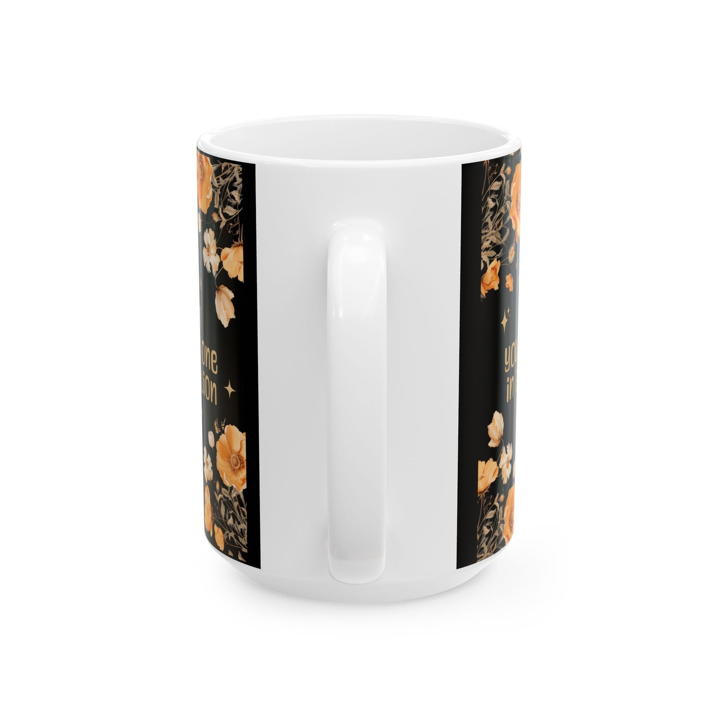 Taza floral para el Día de la Madre: "Mamá, eres única"