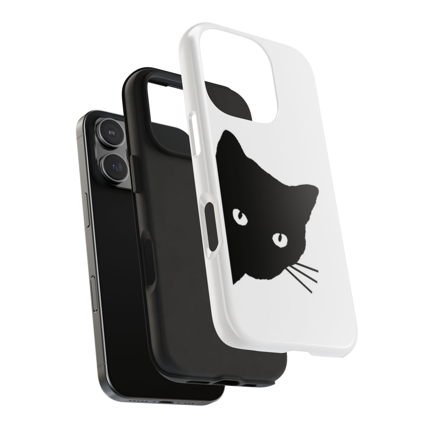 Funda resistente para teléfono Black Cat: protección duradera con un diseño divertido