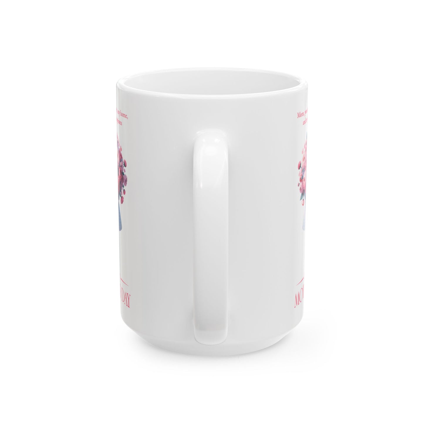 Taza de cerámica "Feliz Día de la Madre" - Diseño floral