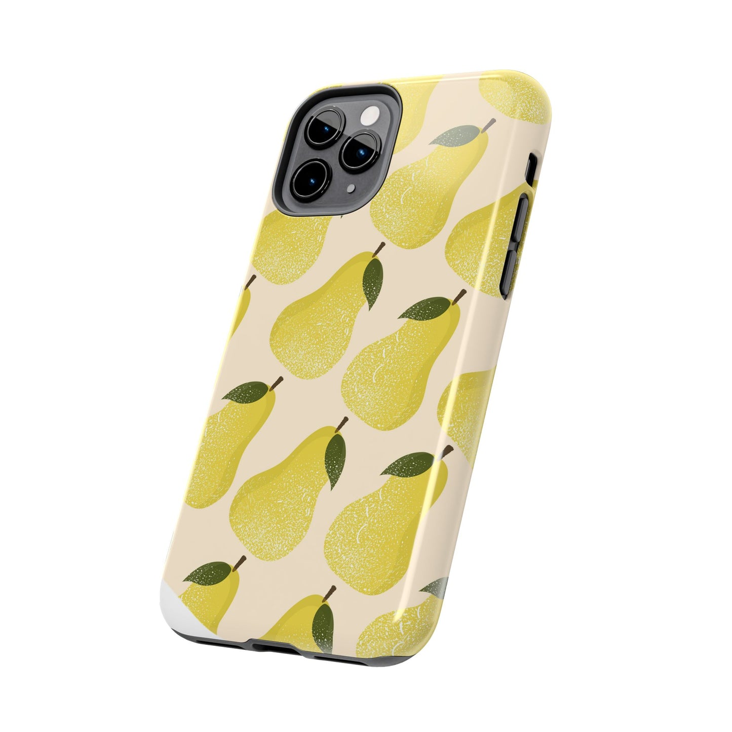 Bonita funda resistente para teléfono con estampado de pera para otoño y uso diario