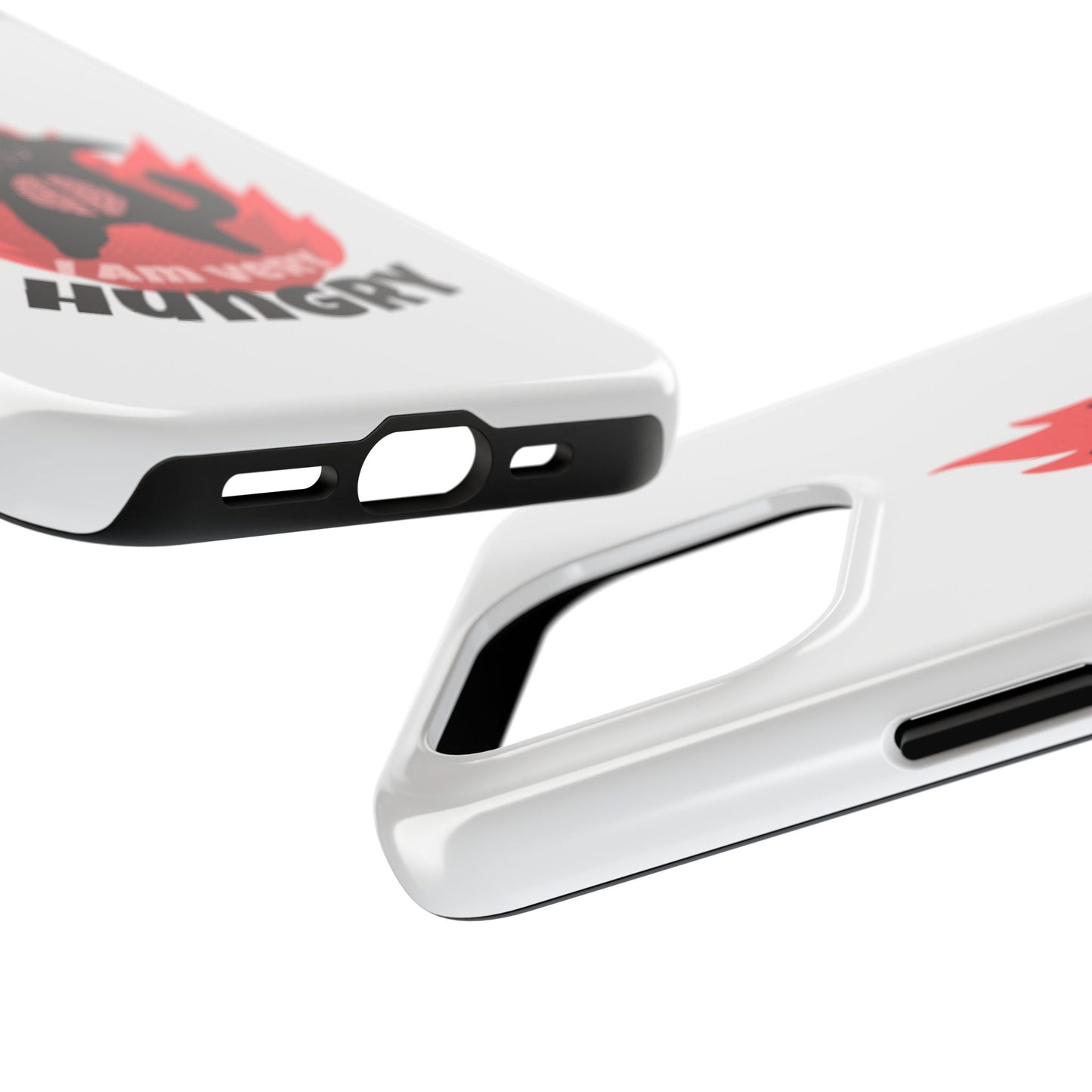 Funda resistente para teléfono con diseño de gato hambriento: diseño animal bonito y duradero