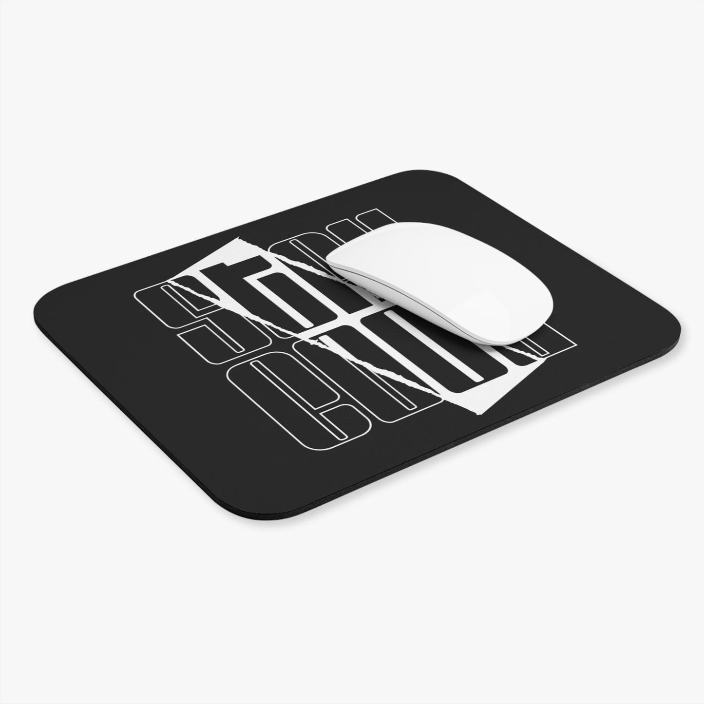 Alfombrilla de ratón Stay Cool: elegante accesorio de escritorio negro para jugadores y profesionales
