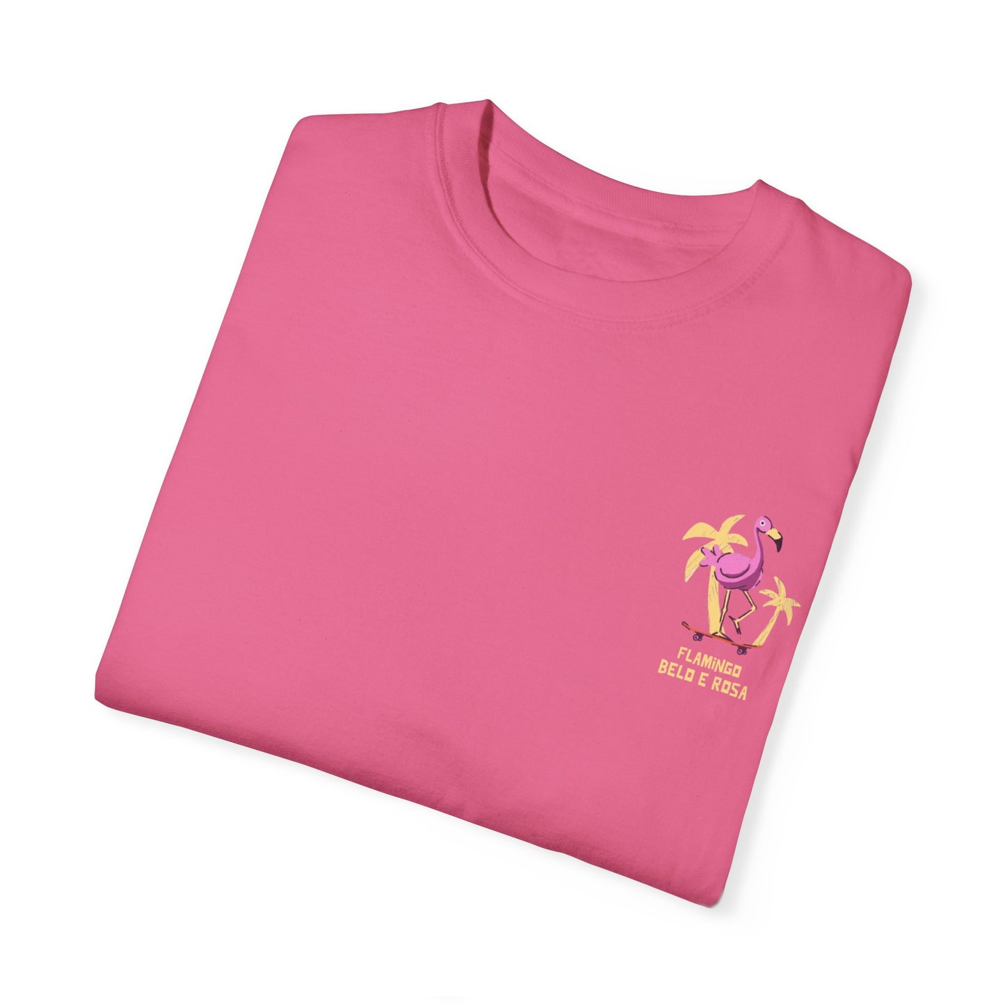 Vibrant Flamingo Unisex Garment-Dyed T-Shirt - Fun Summer Vibes