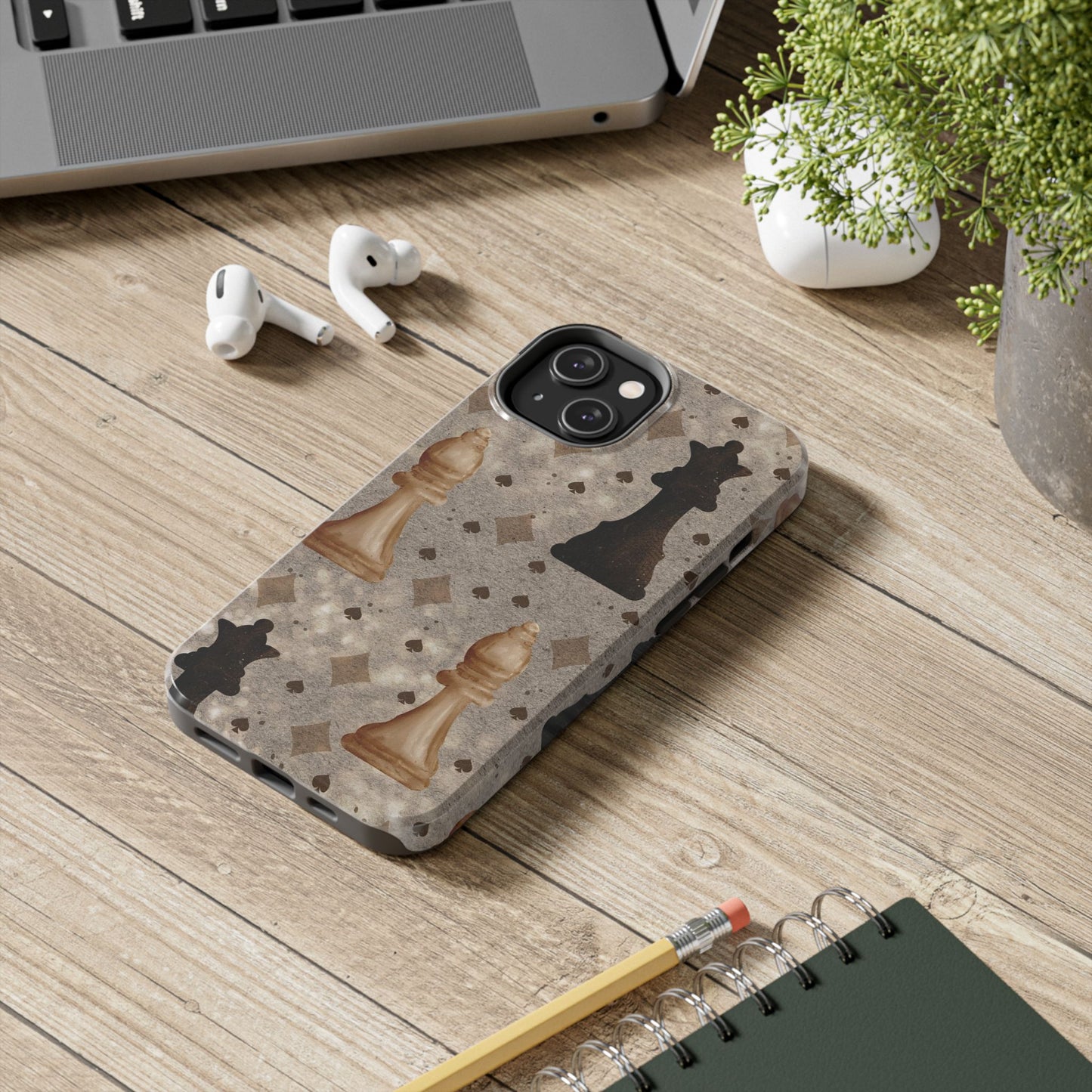 Funda resistente para teléfono con diseño creativo de ajedrez para gamers