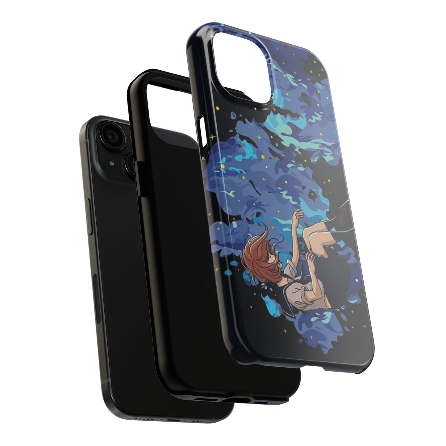 Funda resistente para teléfono Dreamy Girl: diseño de cielo nocturno para proteger el teléfono