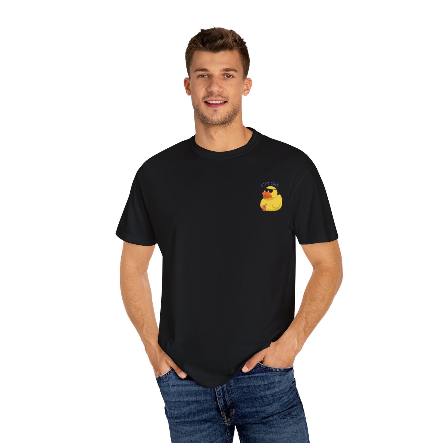 Unisex Garment-Dyed T-shirt with Playful Duck Design - Perfect for Casual Fun