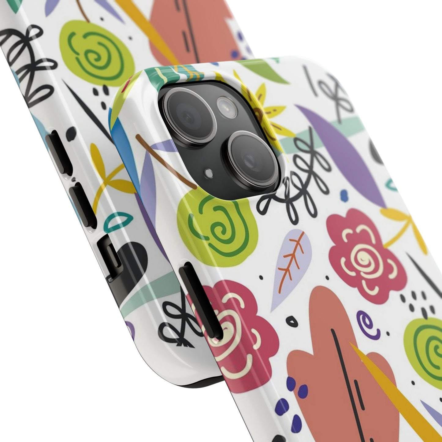 Funda resistente con diseño floral vibrante: diseño abstracto y colorido para amantes de la naturaleza