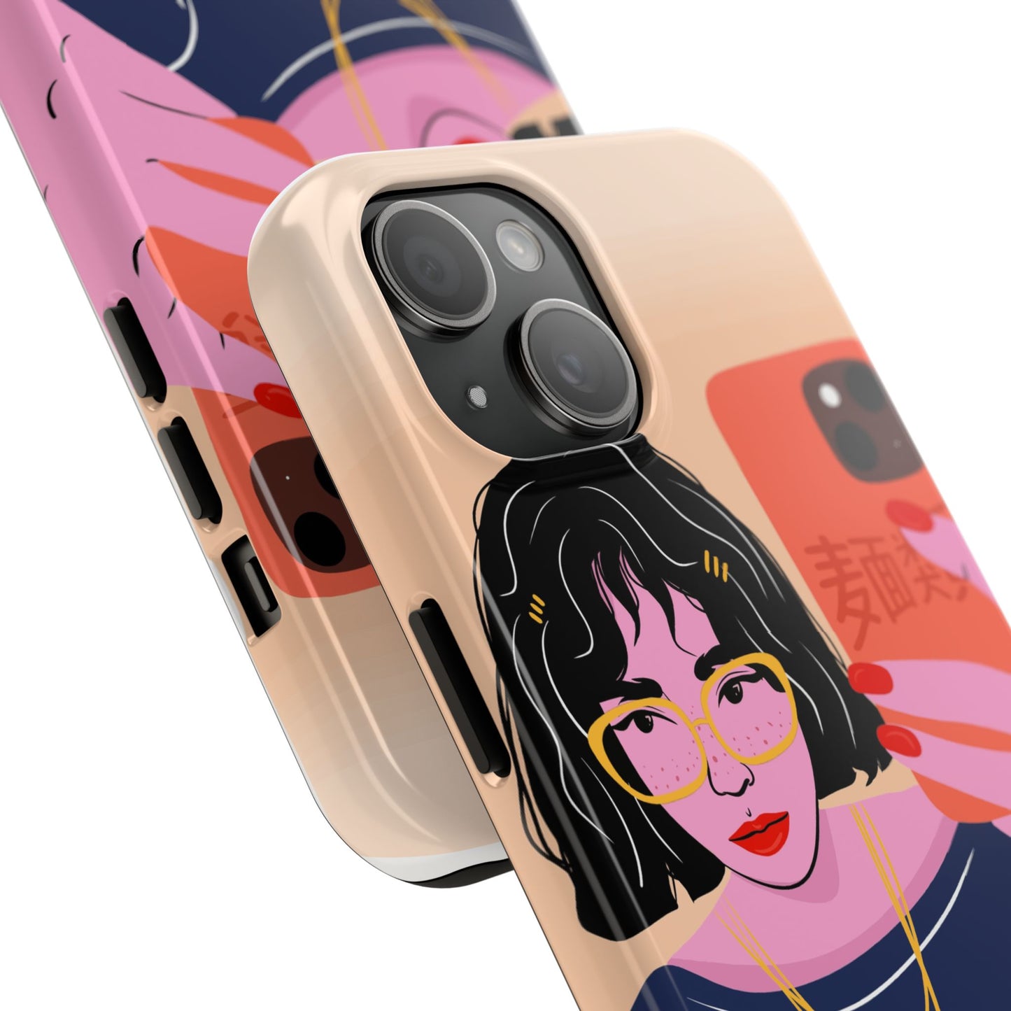 Funda resistente y moderna para teléfono con ilustración elegante