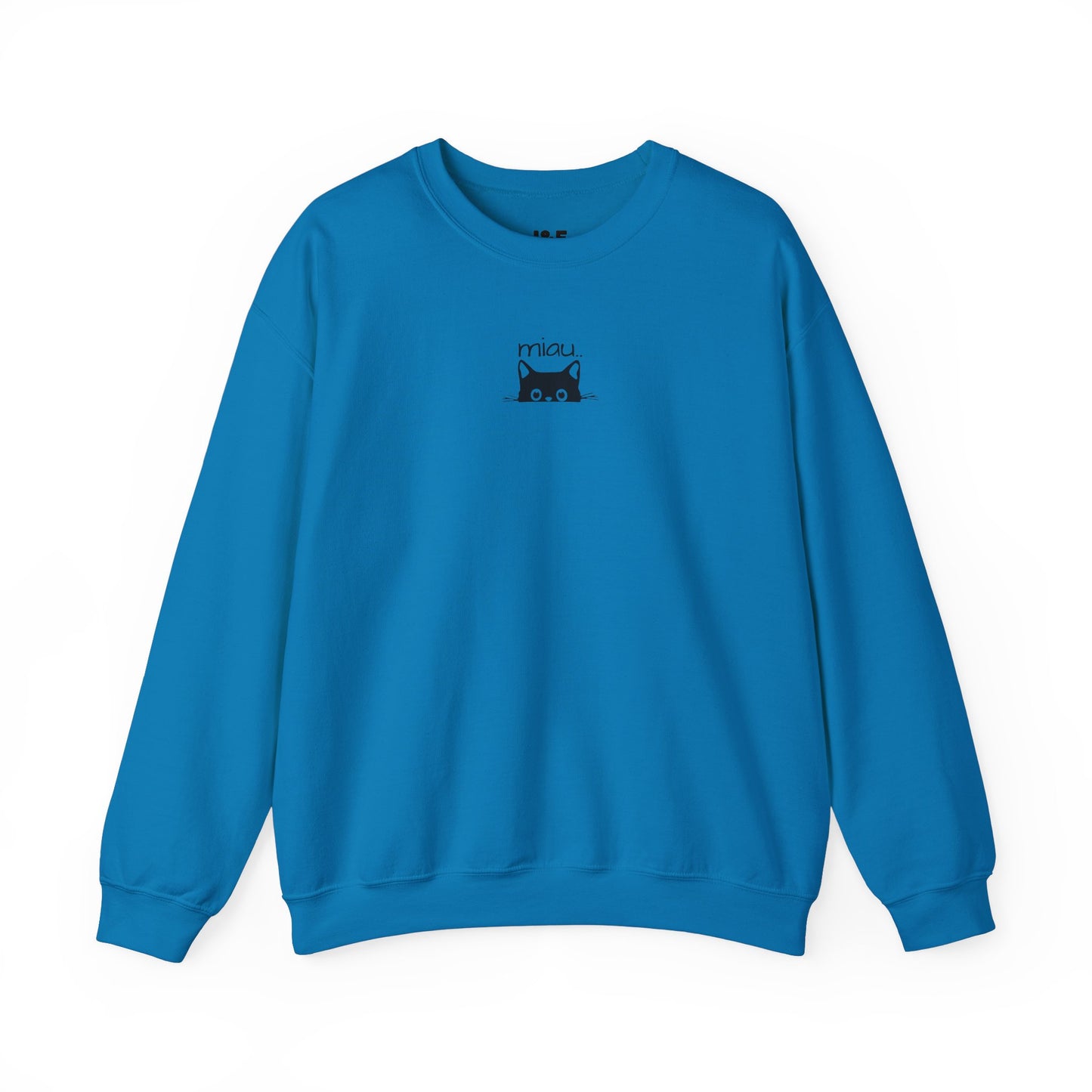 Sudadera unisex de cuello redondo con diseño de gato adorable: perfecta para los amantes de los gatos.