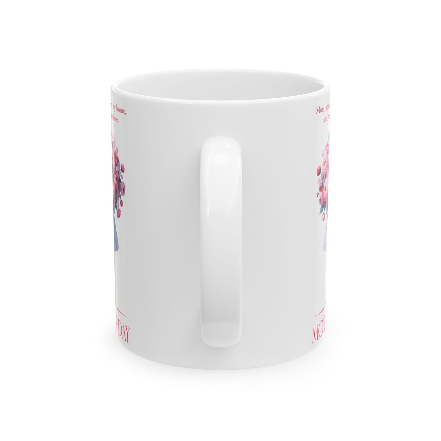 Taza de cerámica "Feliz Día de la Madre" - Diseño floral