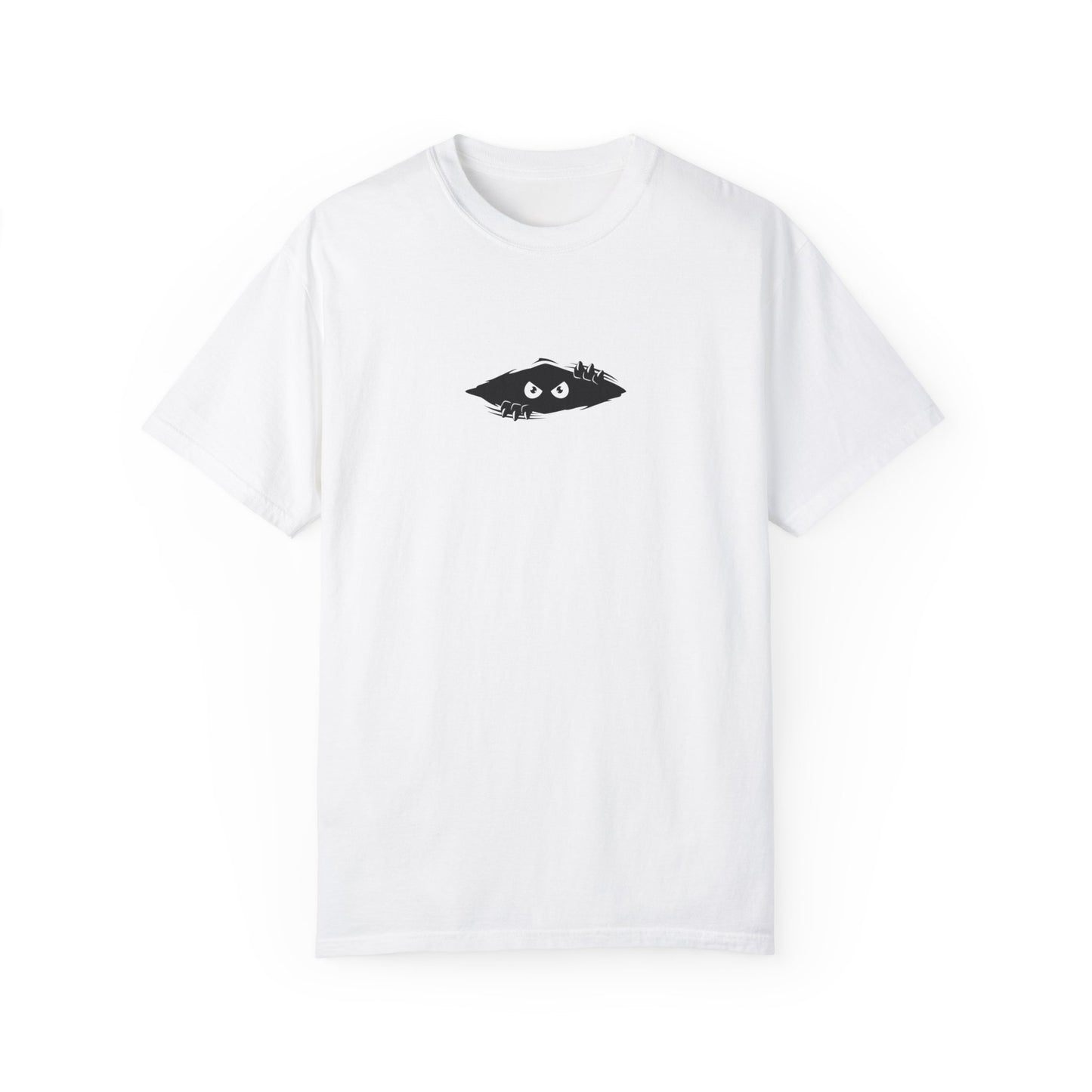 Camiseta unisex teñida con un divertido diseño de ojos: ropa informal para la comodidad diaria.