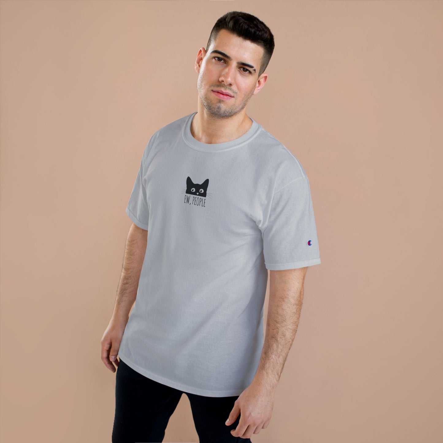 Camiseta Champion: Camiseta de gato «¡Qué asco!» para introvertidos