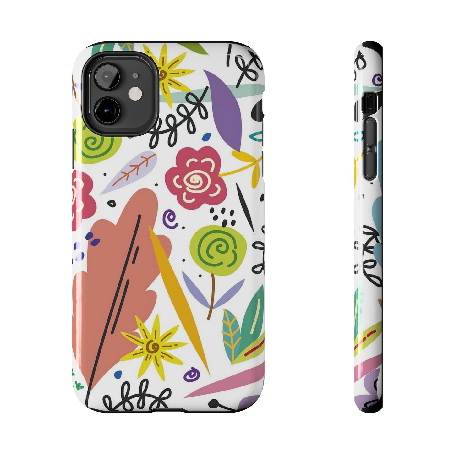 Funda resistente con diseño floral vibrante: diseño abstracto y colorido para amantes de la naturaleza