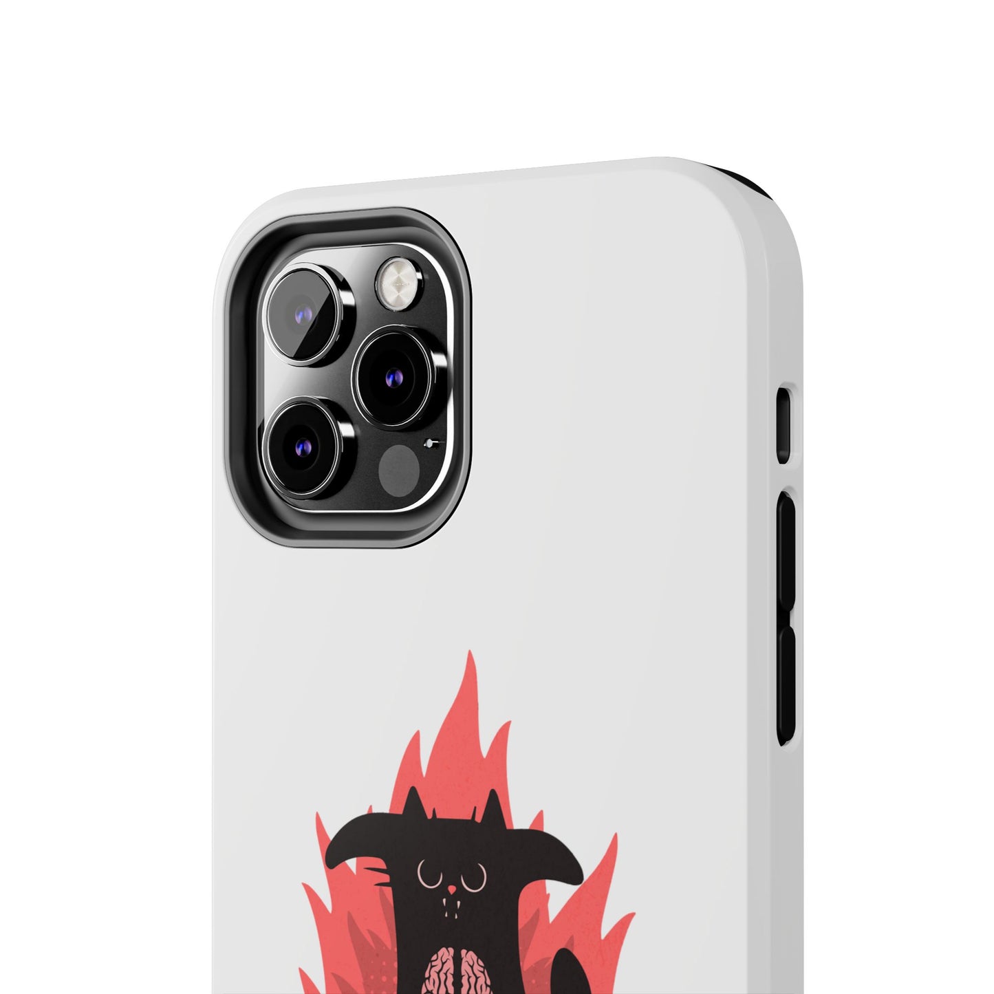 Funda resistente para teléfono con diseño de gato hambriento: diseño animal bonito y duradero