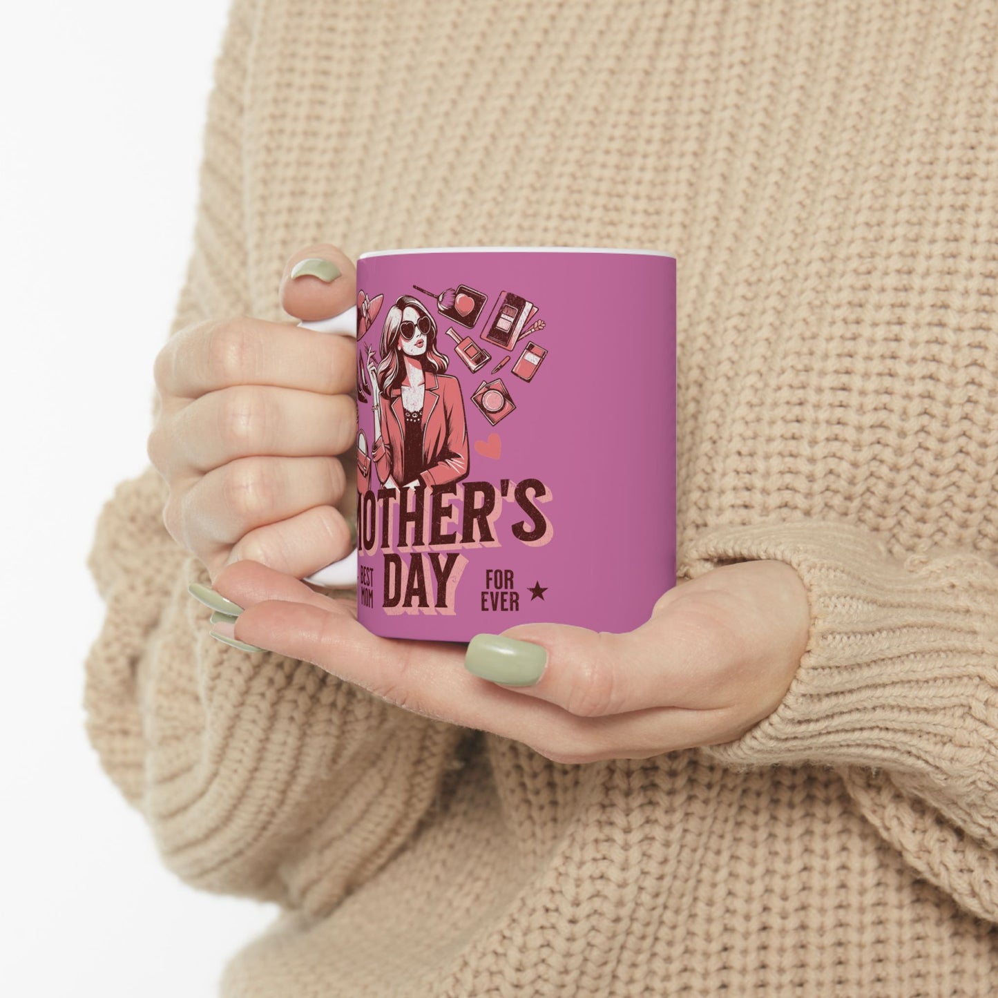 Stylish Mother's Day Ceramic Mug - Best Mom Forever