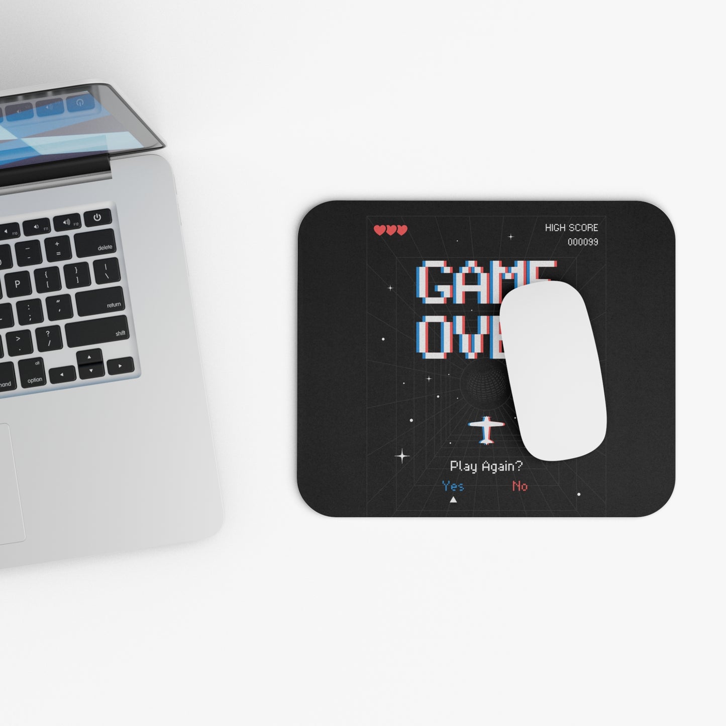 Alfombrilla de ratón retro Game Over: ideal para jugadores y entusiastas de la tecnología