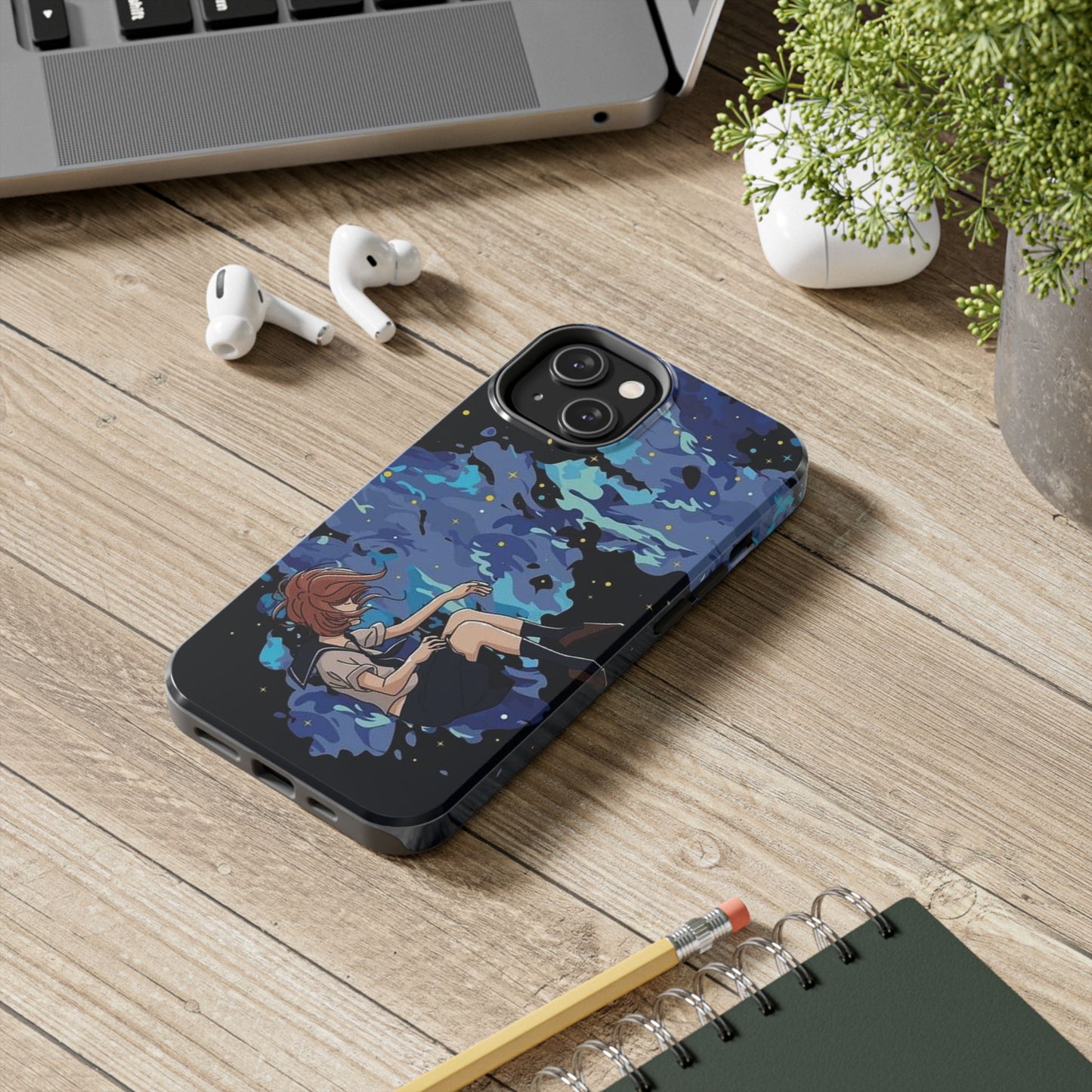 Funda resistente para teléfono Dreamy Girl: diseño de cielo nocturno para proteger el teléfono