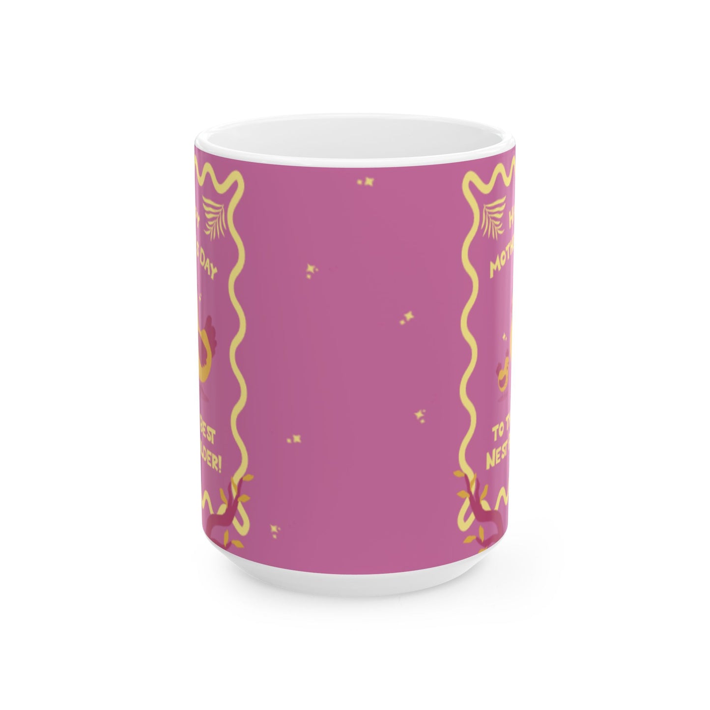 Taza de cerámica "Feliz Día de la Madre": el regalo perfecto para quienes construyen nidos.