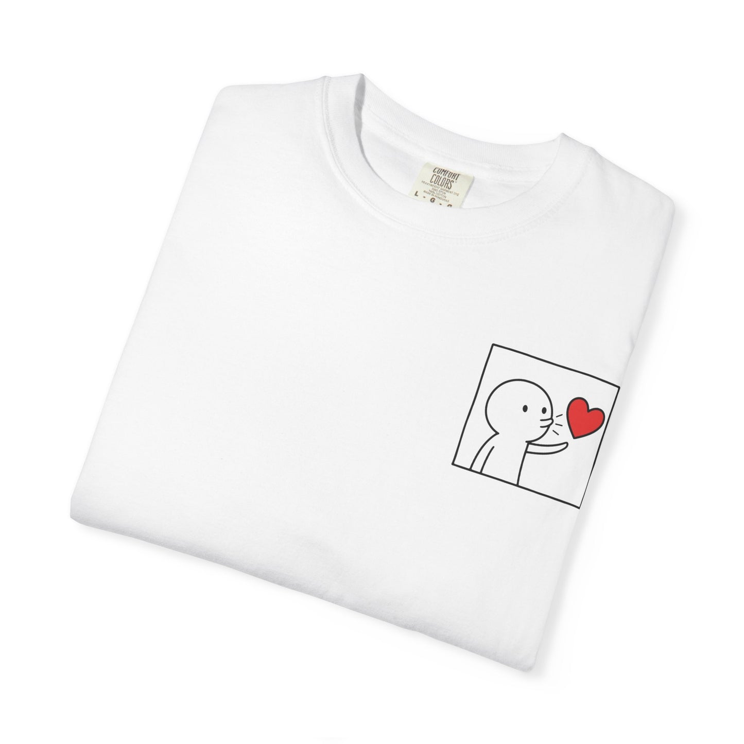 Cute Heart Design Unisex Garment-Dyed T-Shirt