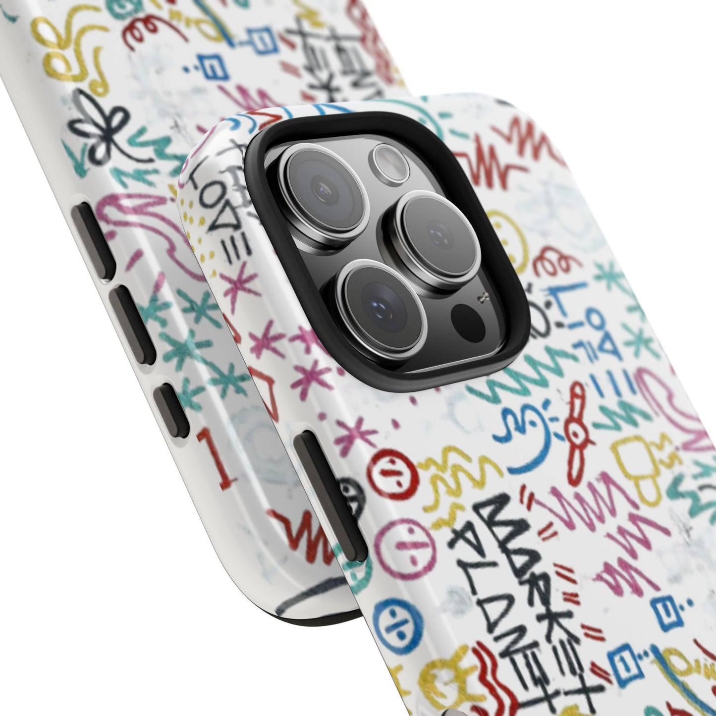 Funda resistente y colorida con diseño abstracto: protección duradera para personas expresivas