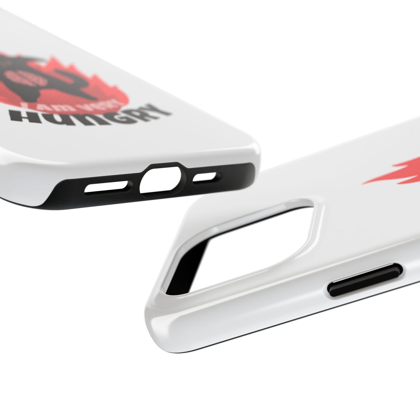 Funda resistente para teléfono con diseño de gato hambriento: diseño animal bonito y duradero