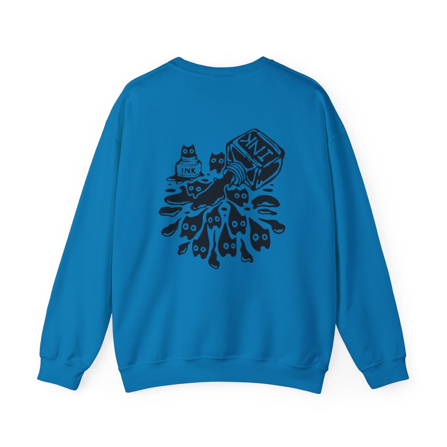 Sudadera unisex de cuello redondo con diseño de gato adorable: perfecta para los amantes de los gatos.