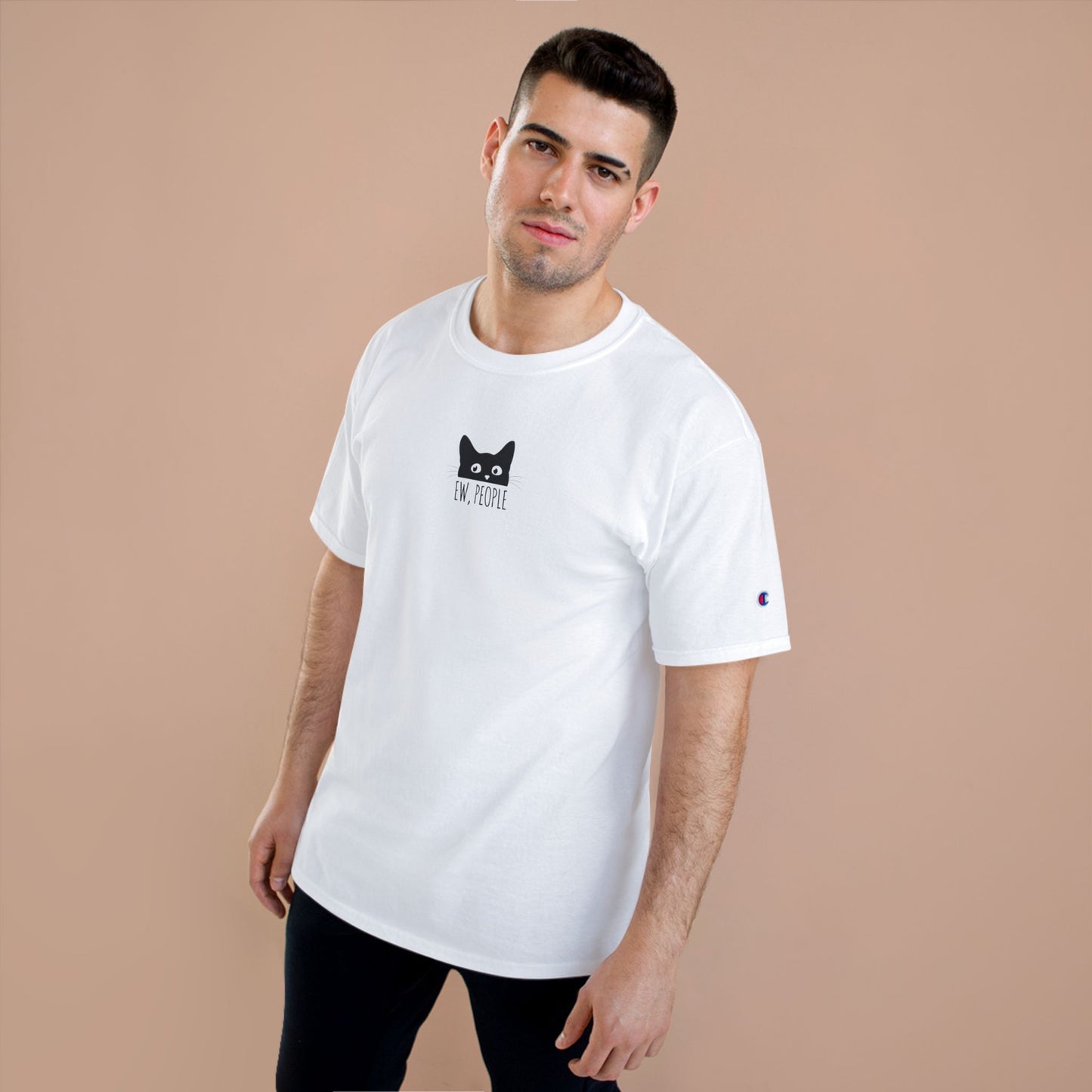 Camiseta Champion: Camiseta de gato «¡Qué asco!» para introvertidos