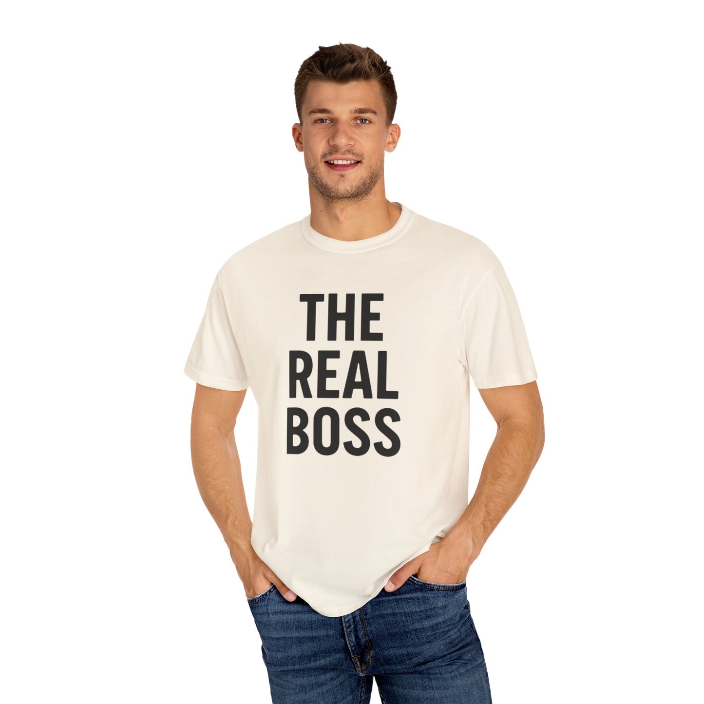 The Real Boss Unisex T-Shirt | Funny Graphic Tee for Gift, Casual Wear, Employee Appreciation, Birthday, Everyday Style