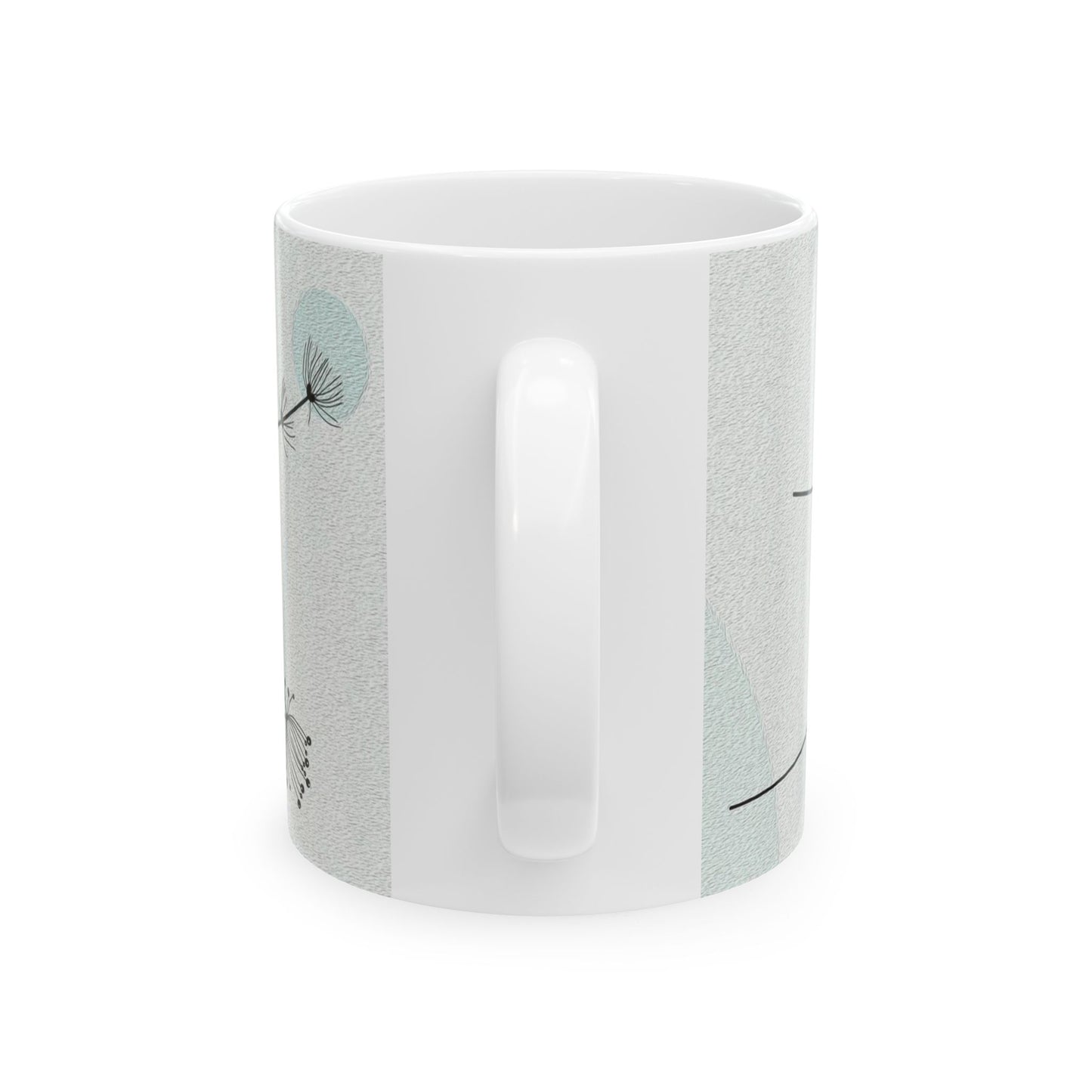 Stylish Botanical Ceramic Mug - 11oz & 15oz with Minimalist Design