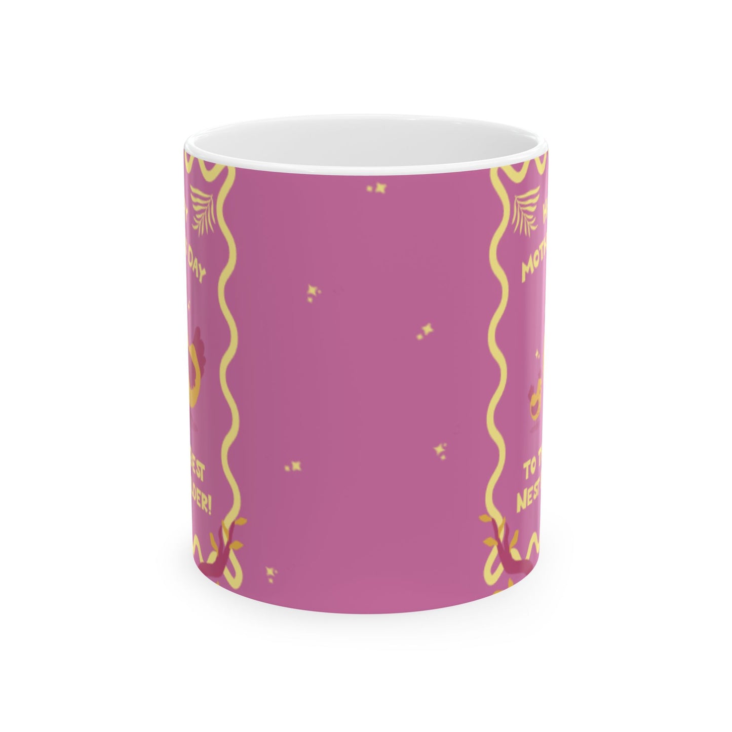Taza de cerámica "Feliz Día de la Madre": el regalo perfecto para quienes construyen nidos.